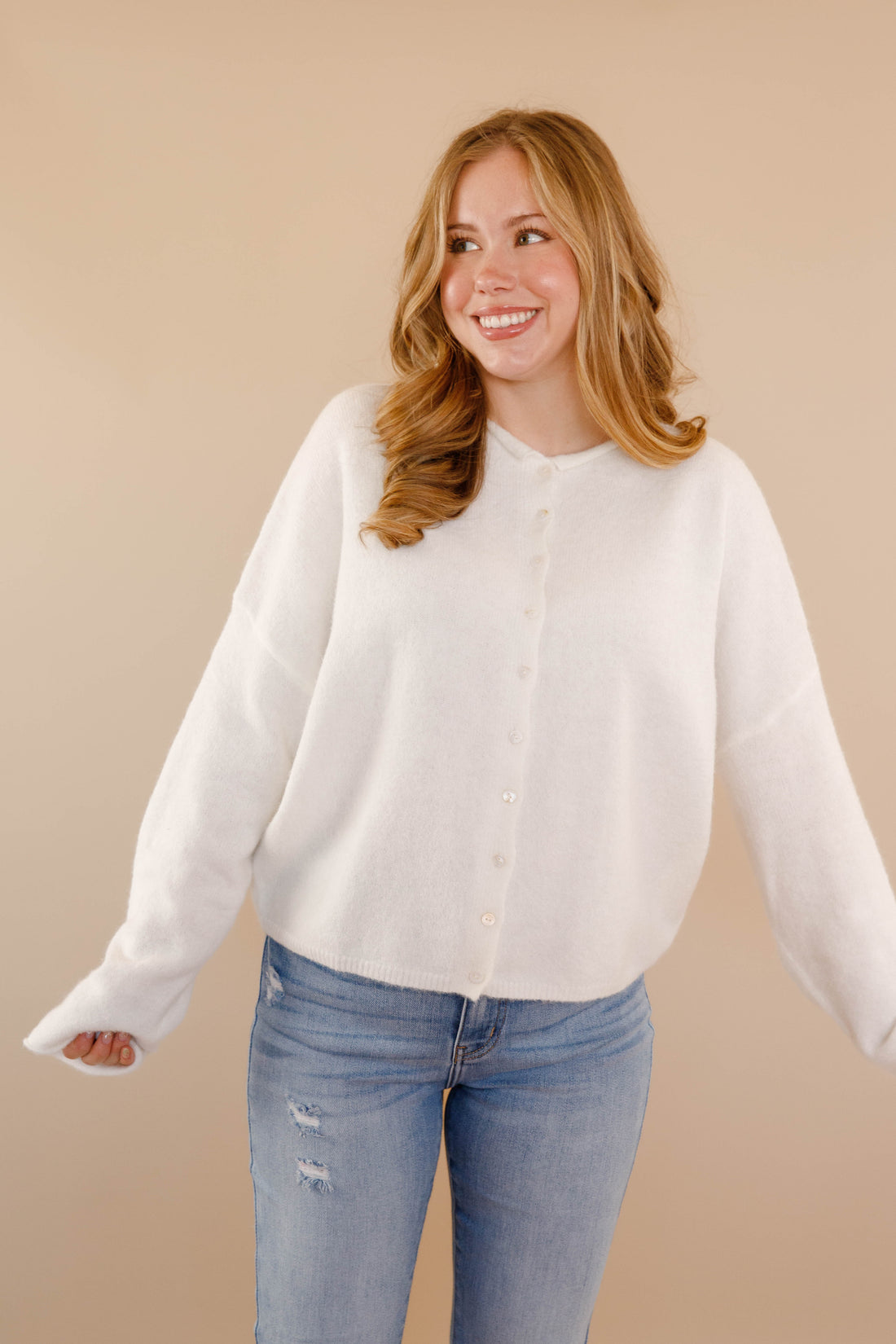 Back To My Old Ways Cardigan-White