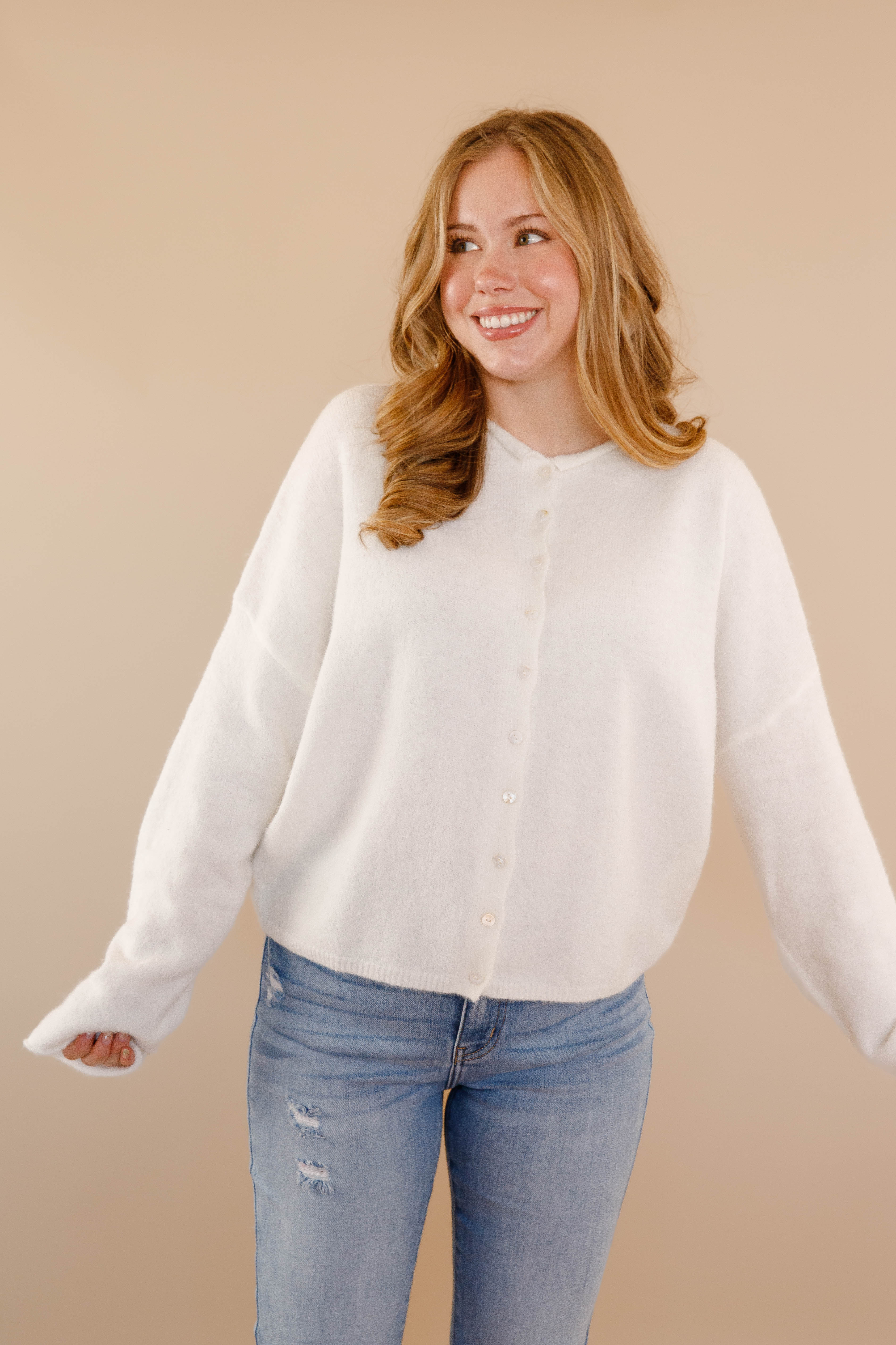 Back To My Old Ways Cardigan-White