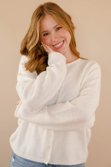 Back To My Old Ways Cardigan-White
