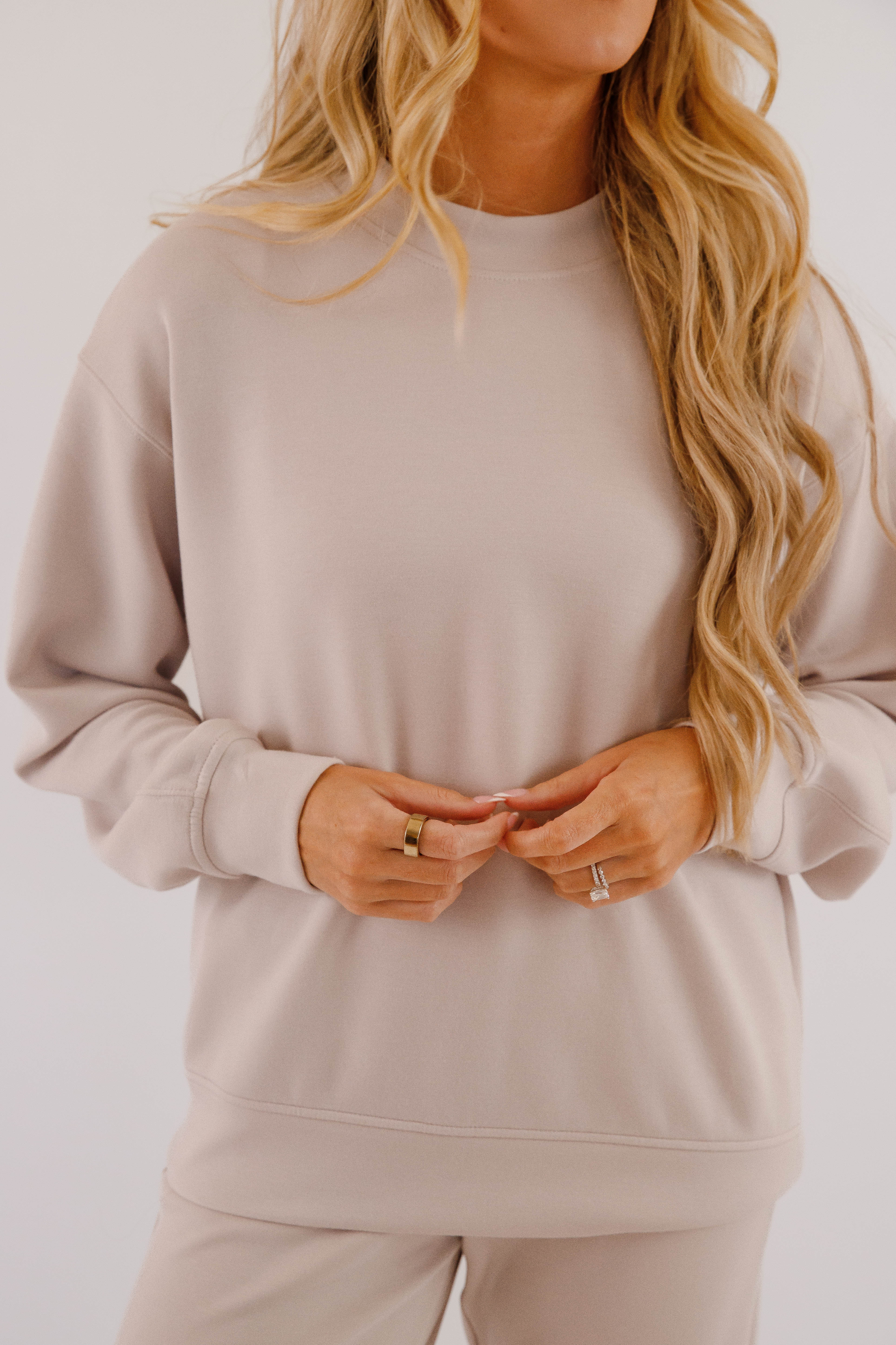 Gathering Miles Pullover-Mocha Cream