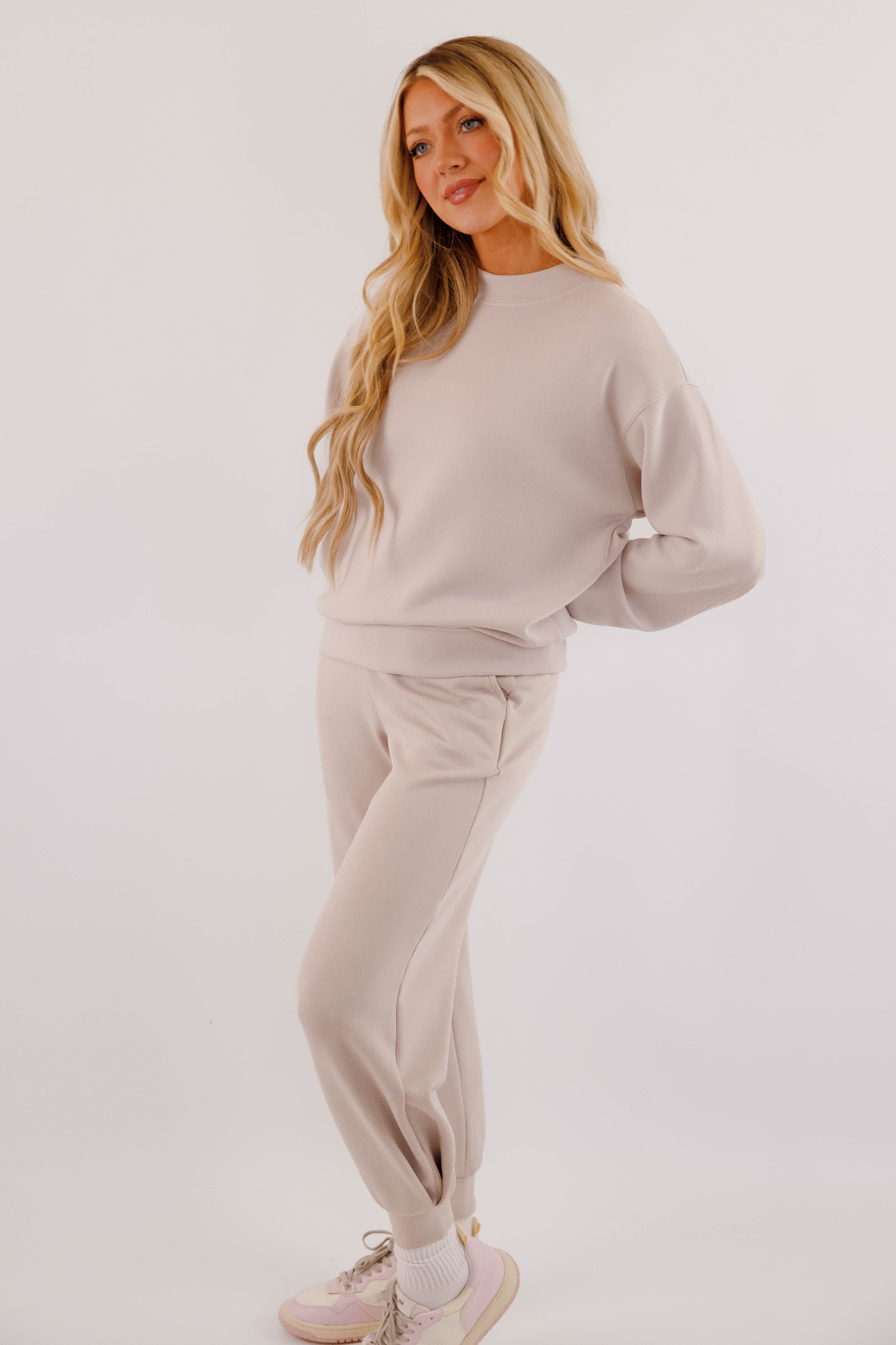 Getting There Joggers-Mocha Cream