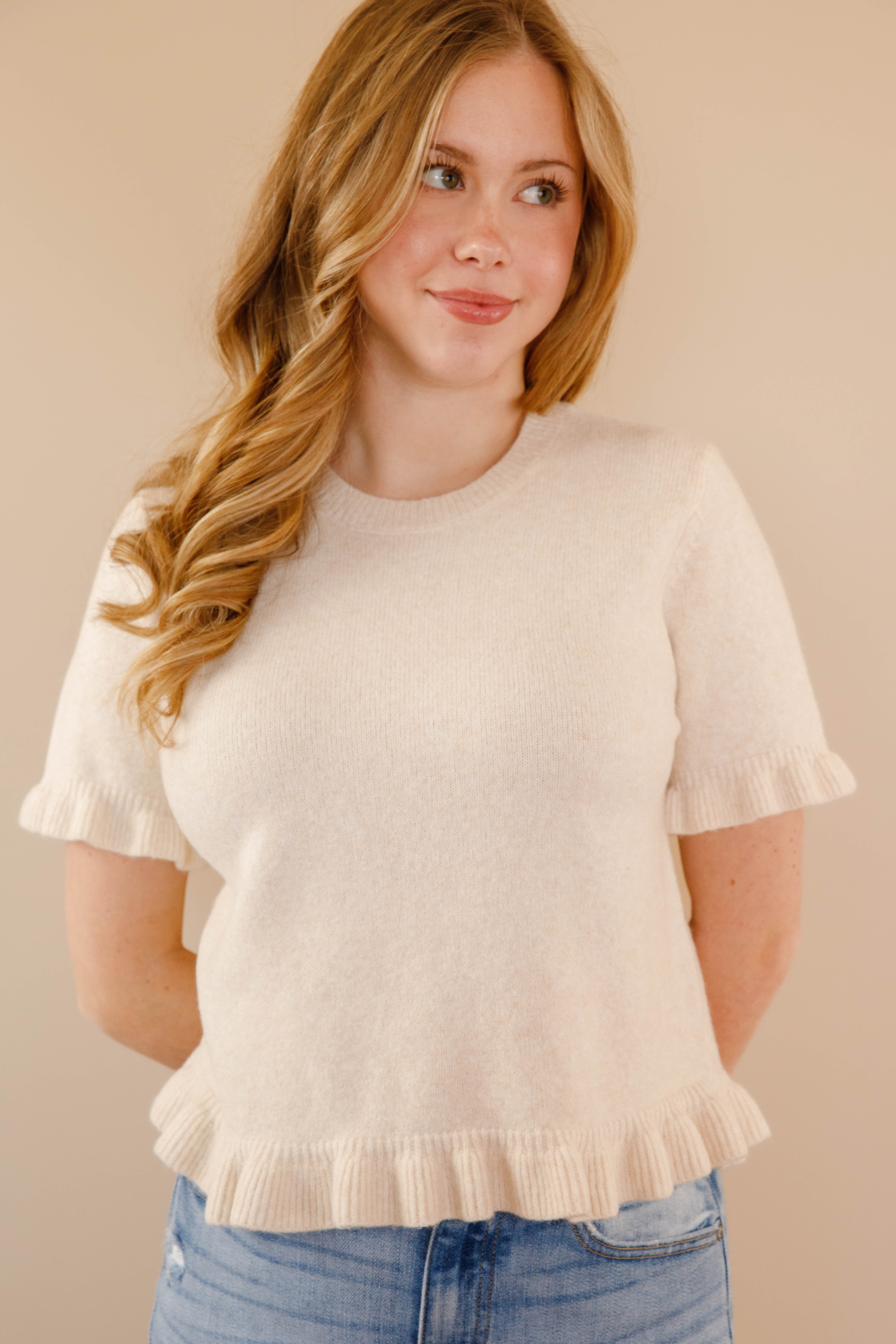 Well Written Sweater-Beige