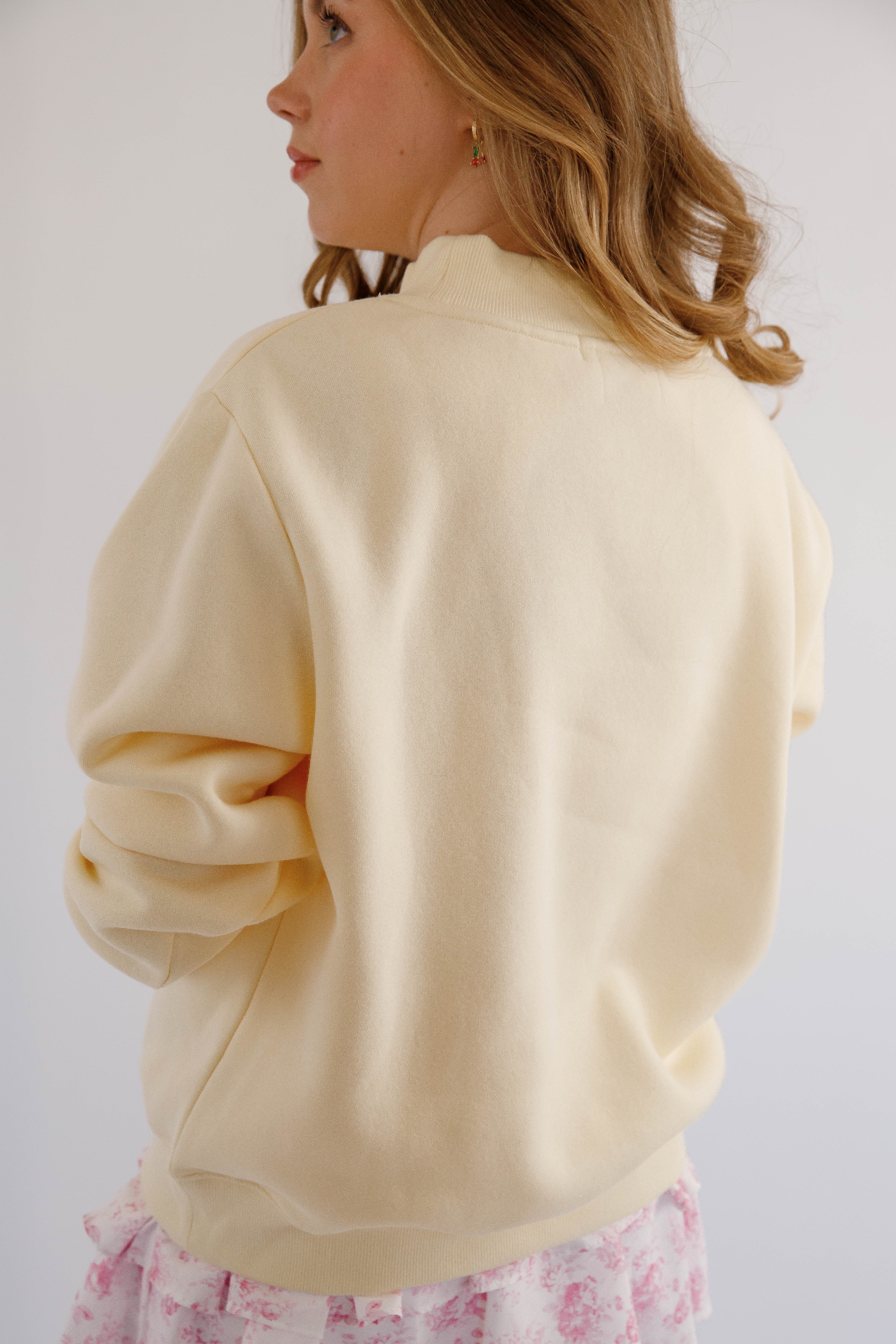 What Matters Most Mockneck Pullover-Butter Yellow
