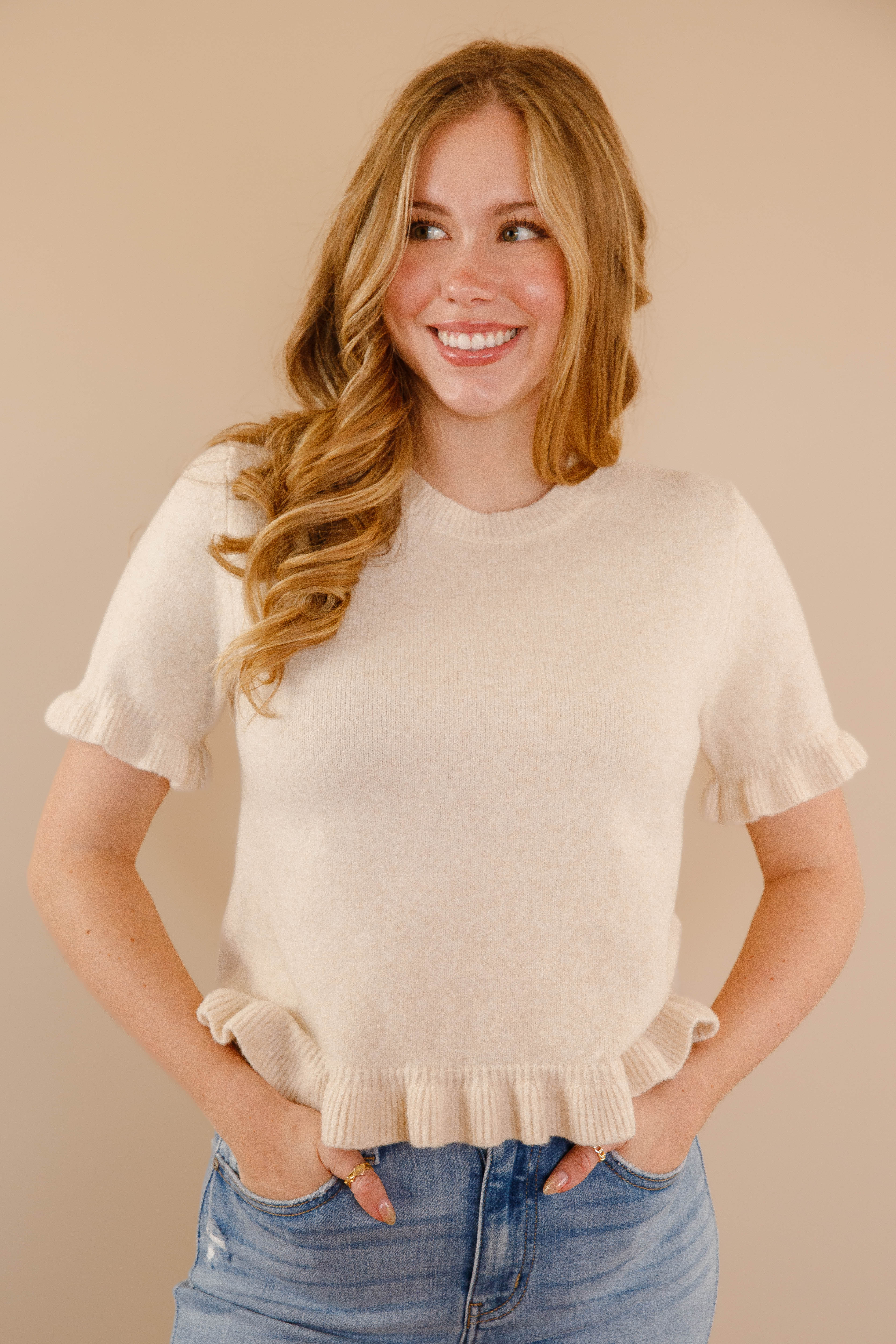 Well Written Sweater-Beige