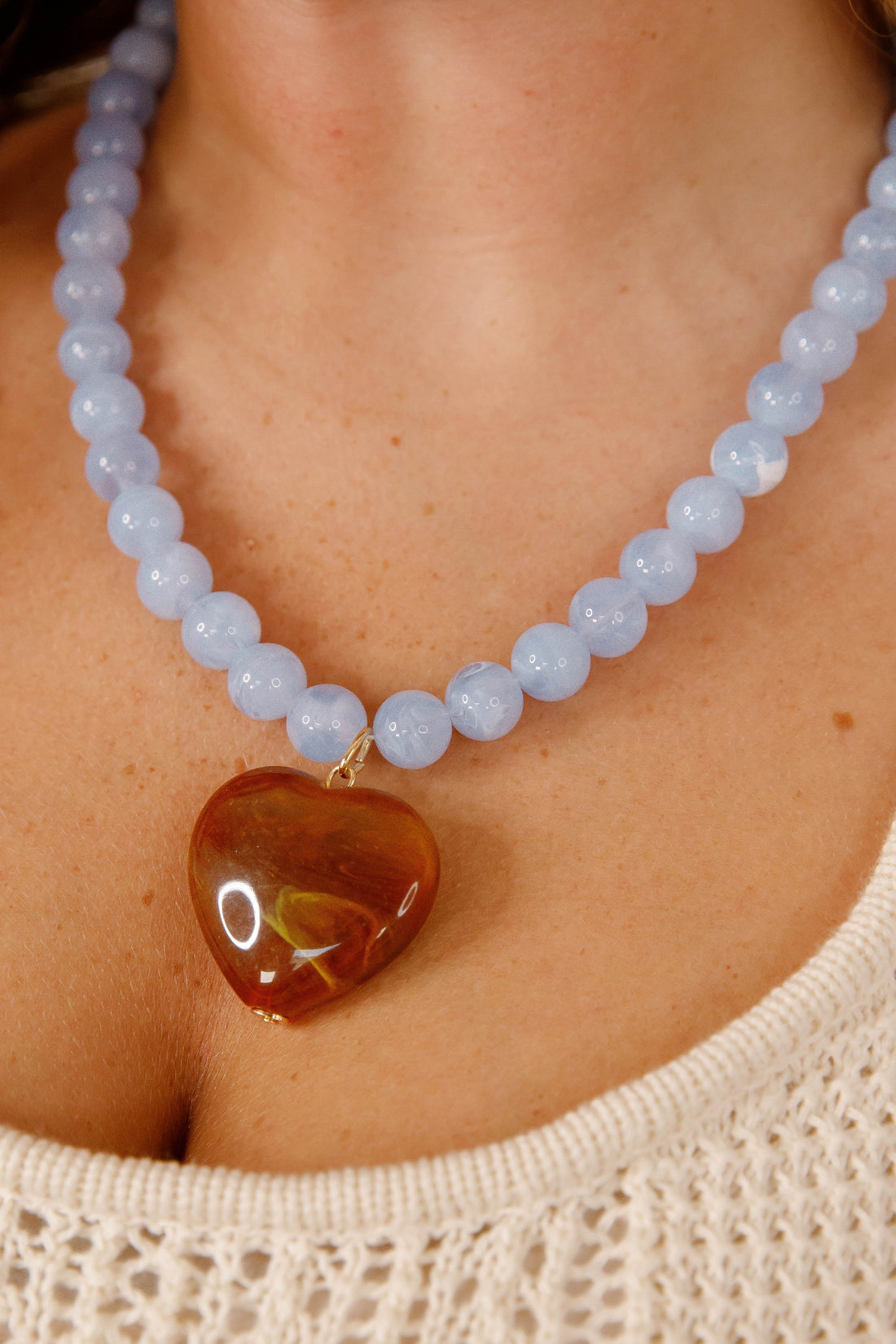 Ego Boost Beaded Necklace-Brown