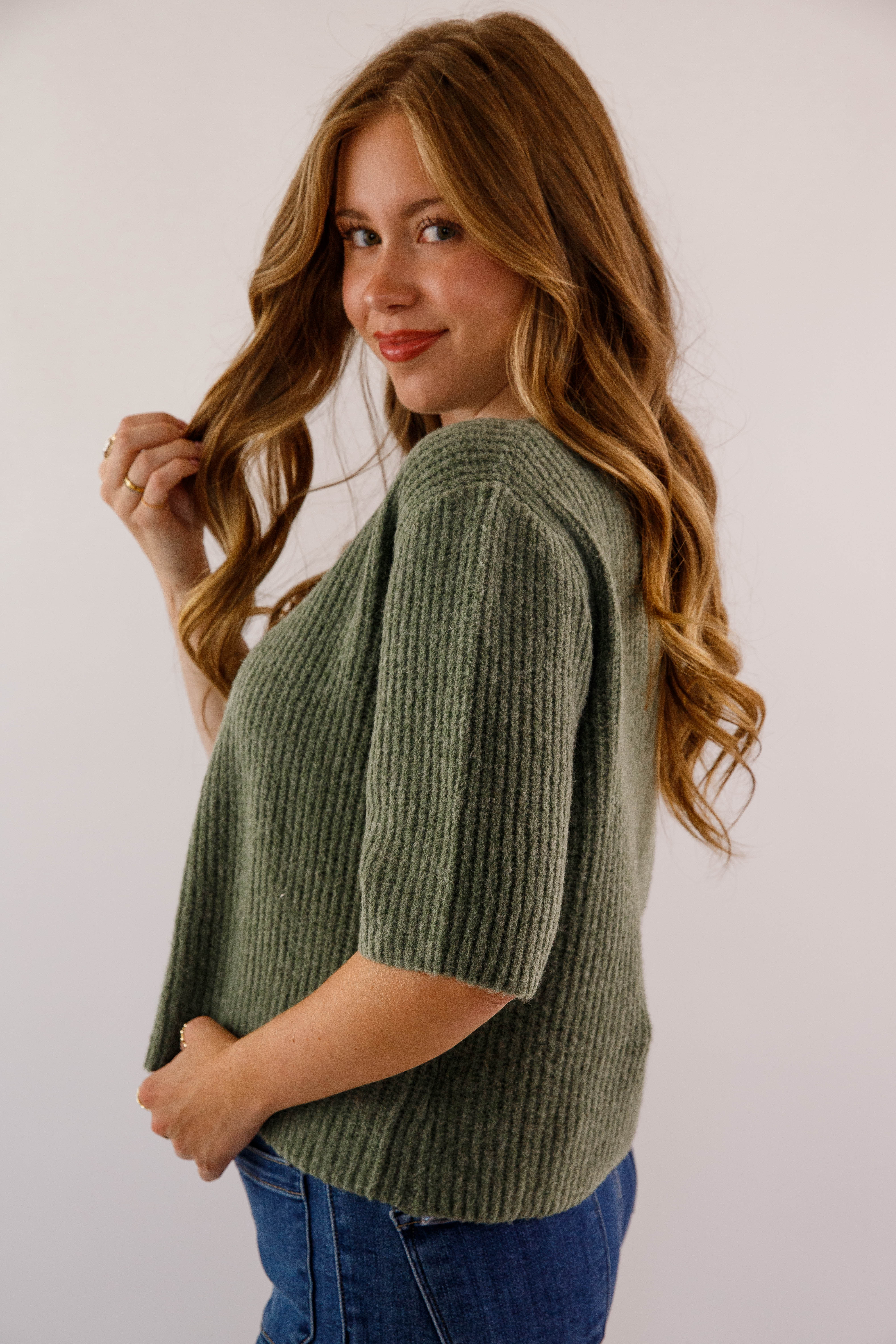 Right On Time Cardigan-Olive