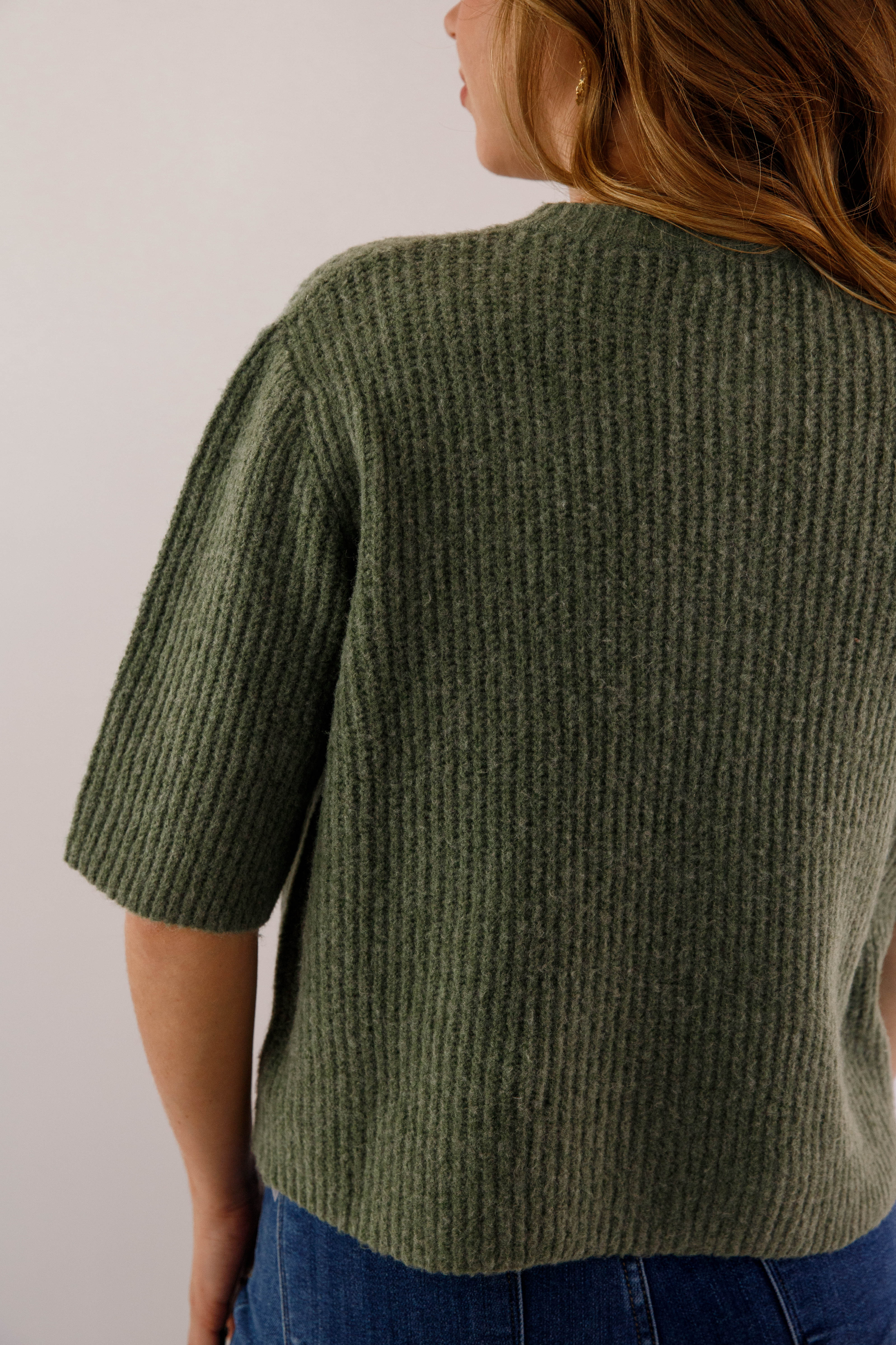 Right On Time Cardigan-Olive
