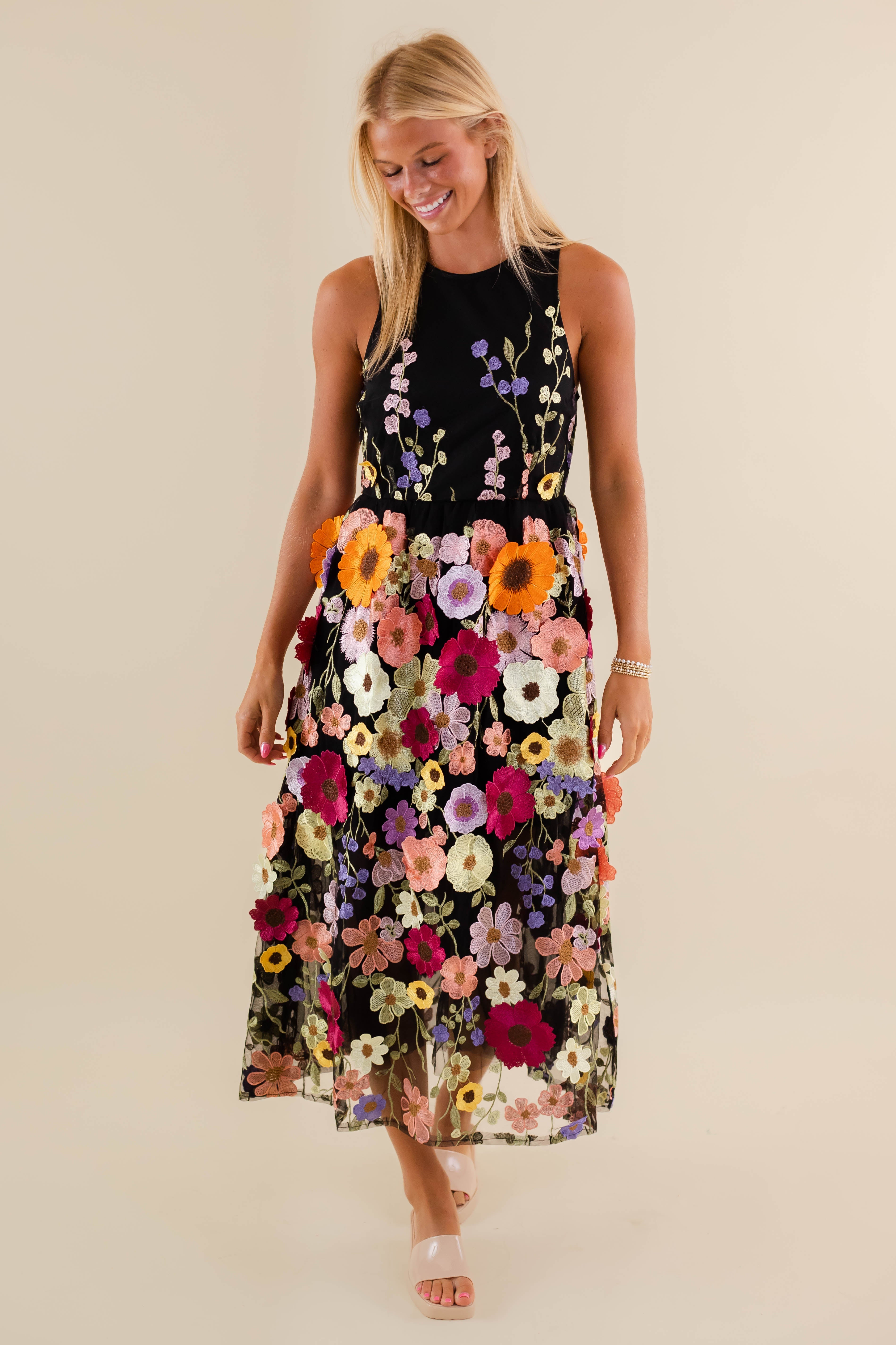 Unlike Any Other Love Midi Dress-Black