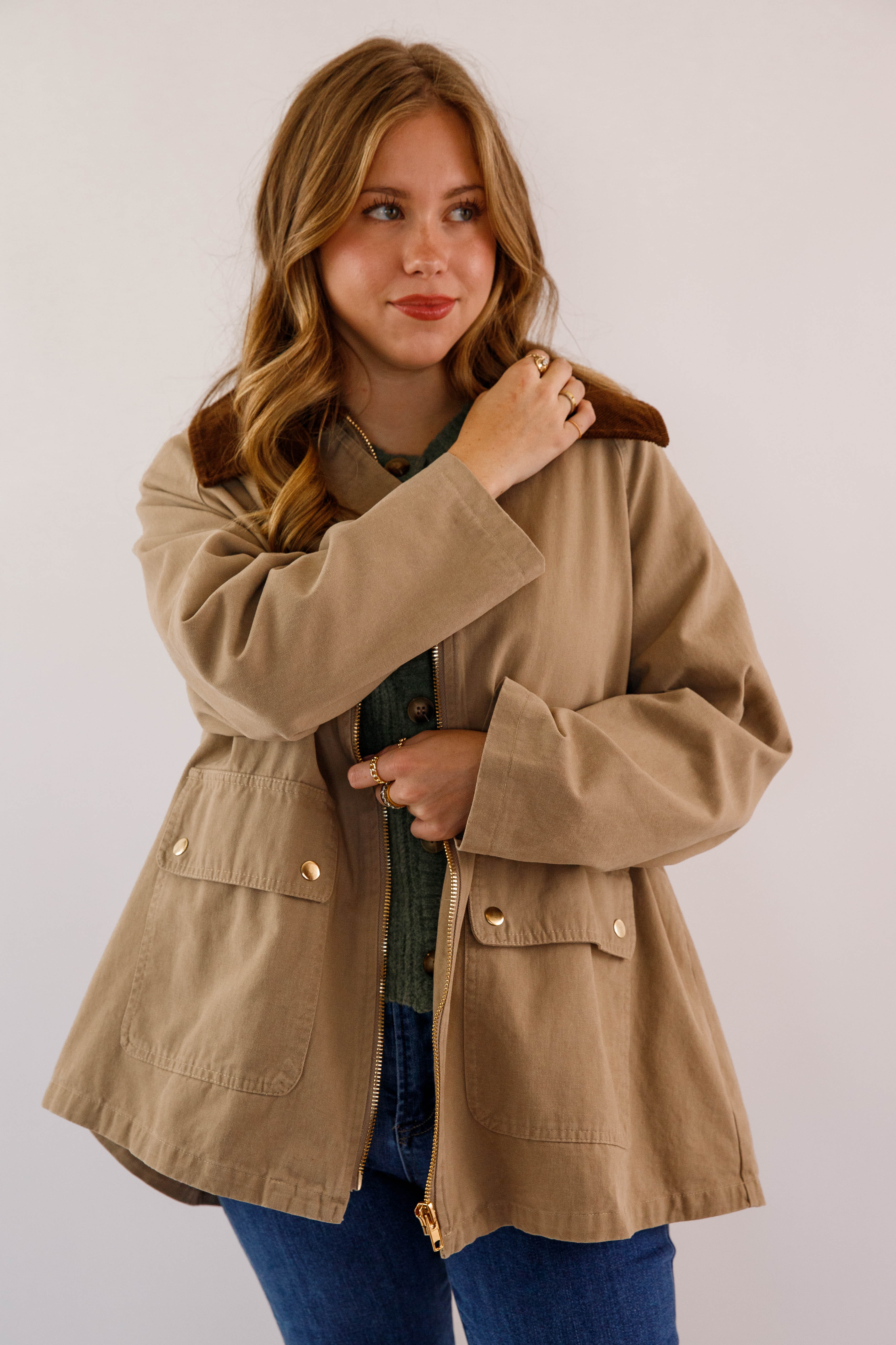 Journey Through the Countryside Jacket-Khaki