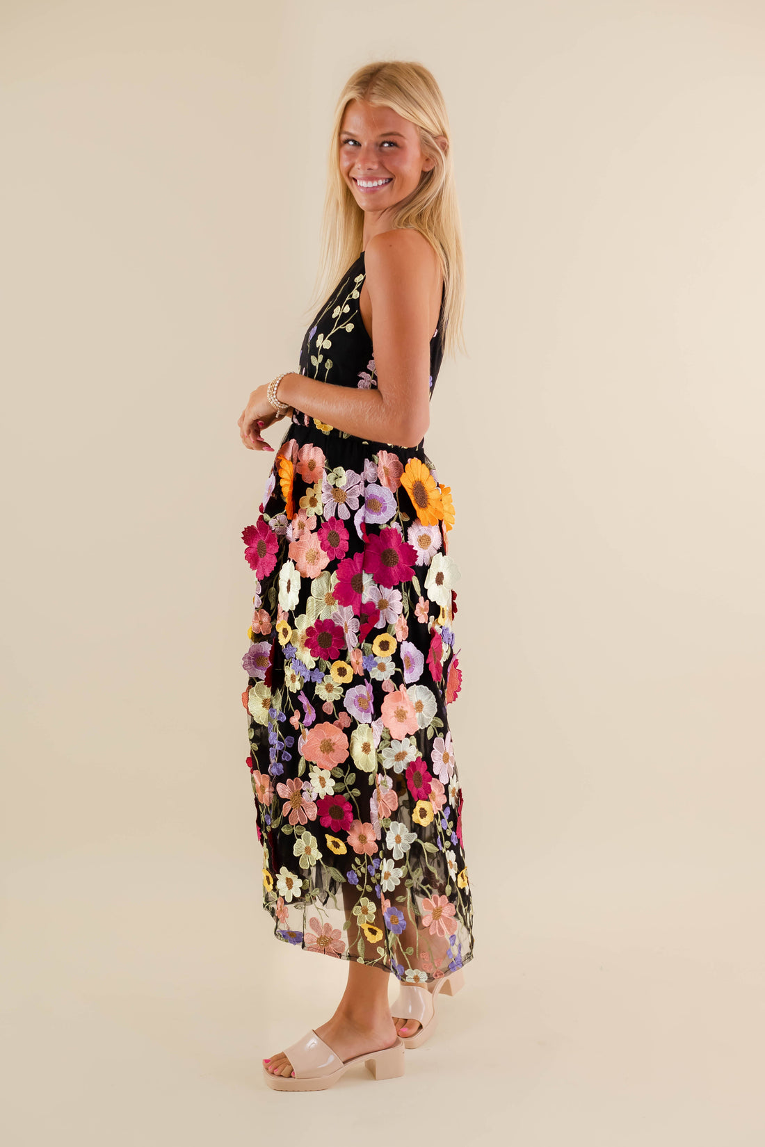 Unlike Any Other Love Midi Dress-Black