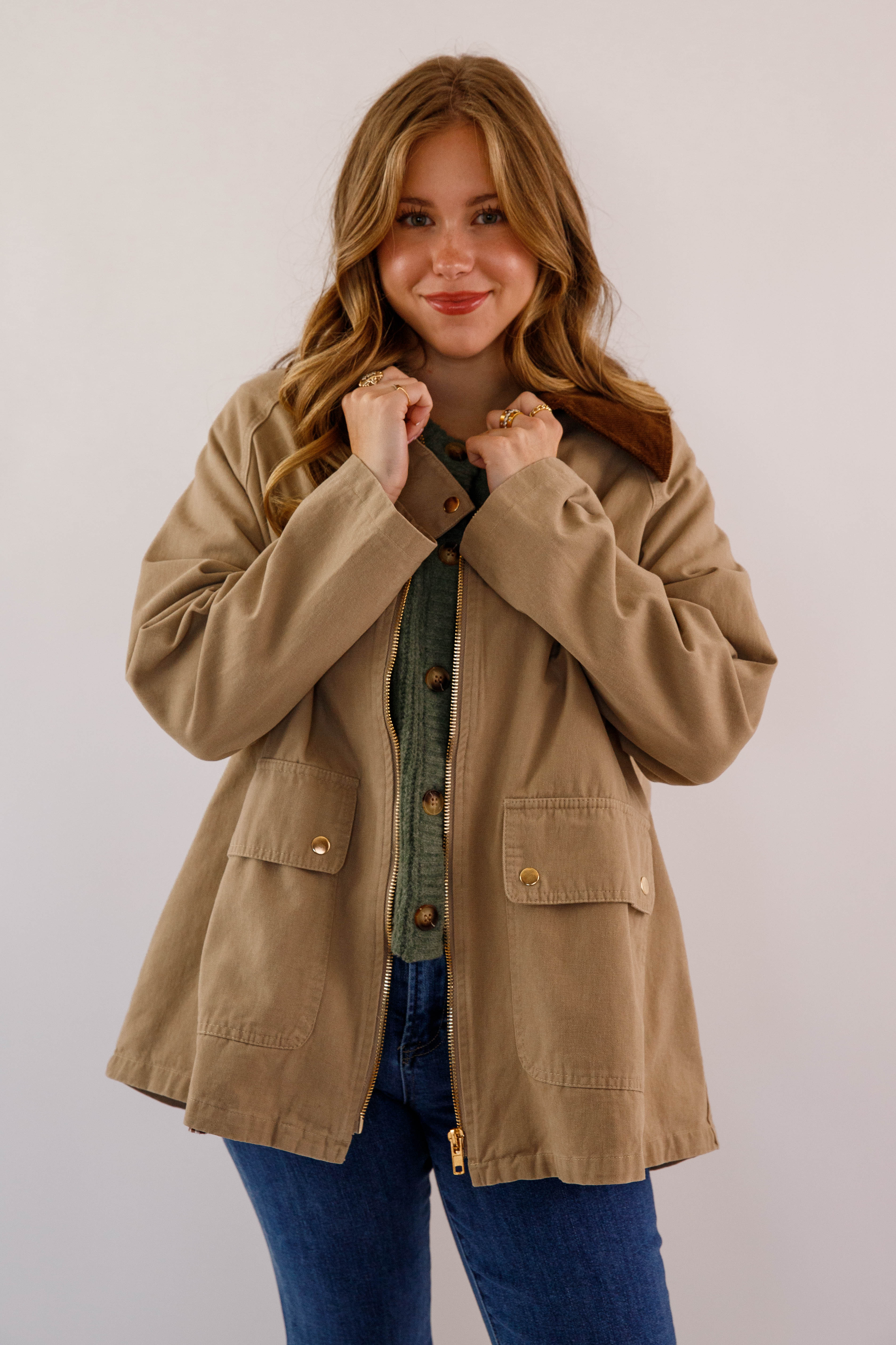 Journey Through the Countryside Jacket-Khaki