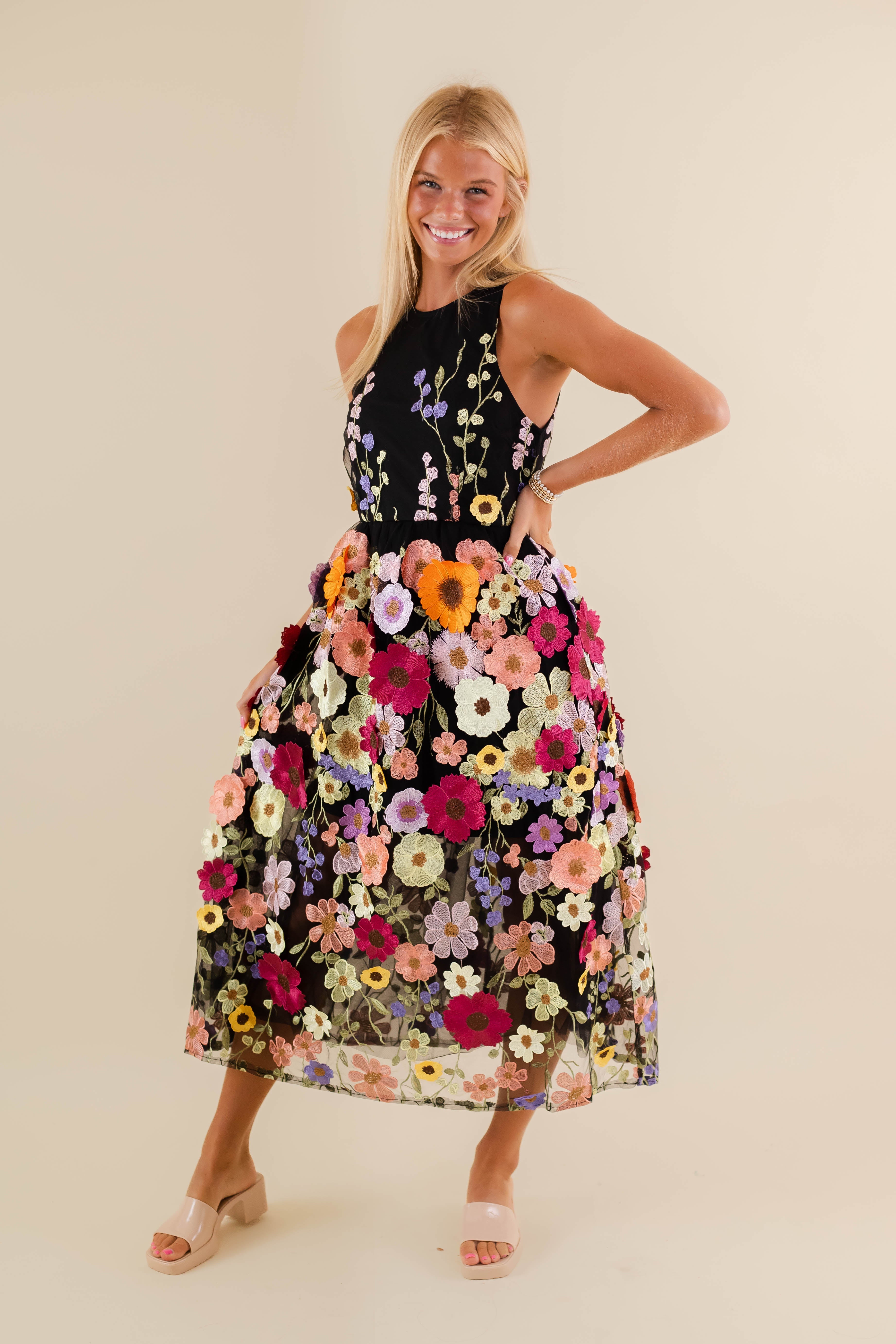 Unlike Any Other Love Midi Dress-Black
