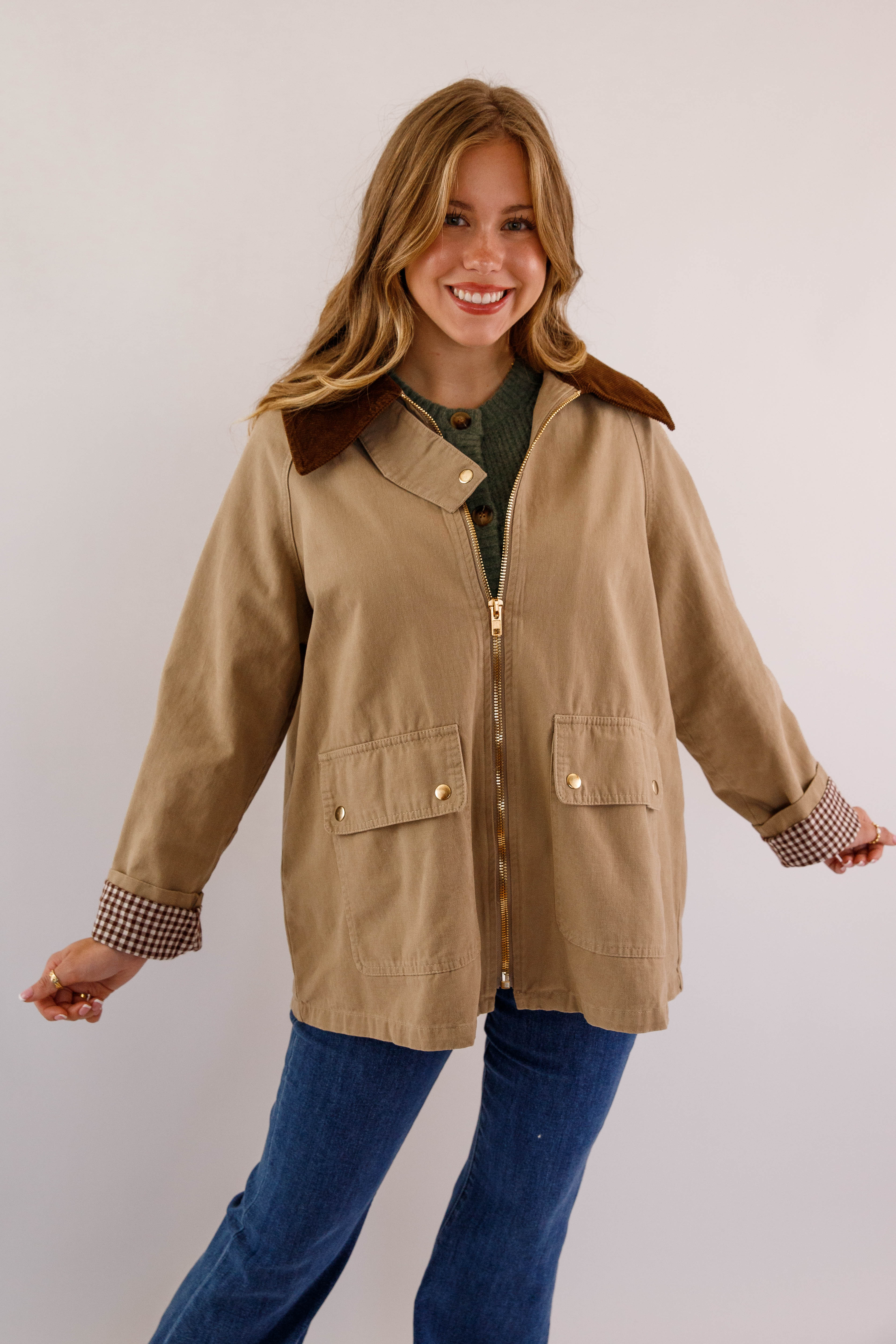 Journey Through the Countryside Jacket-Khaki