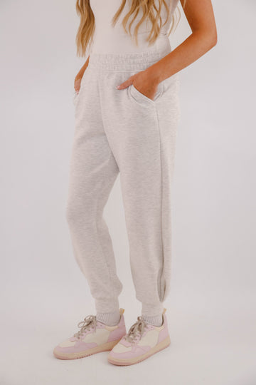 Getting There Joggers-Heather Grey