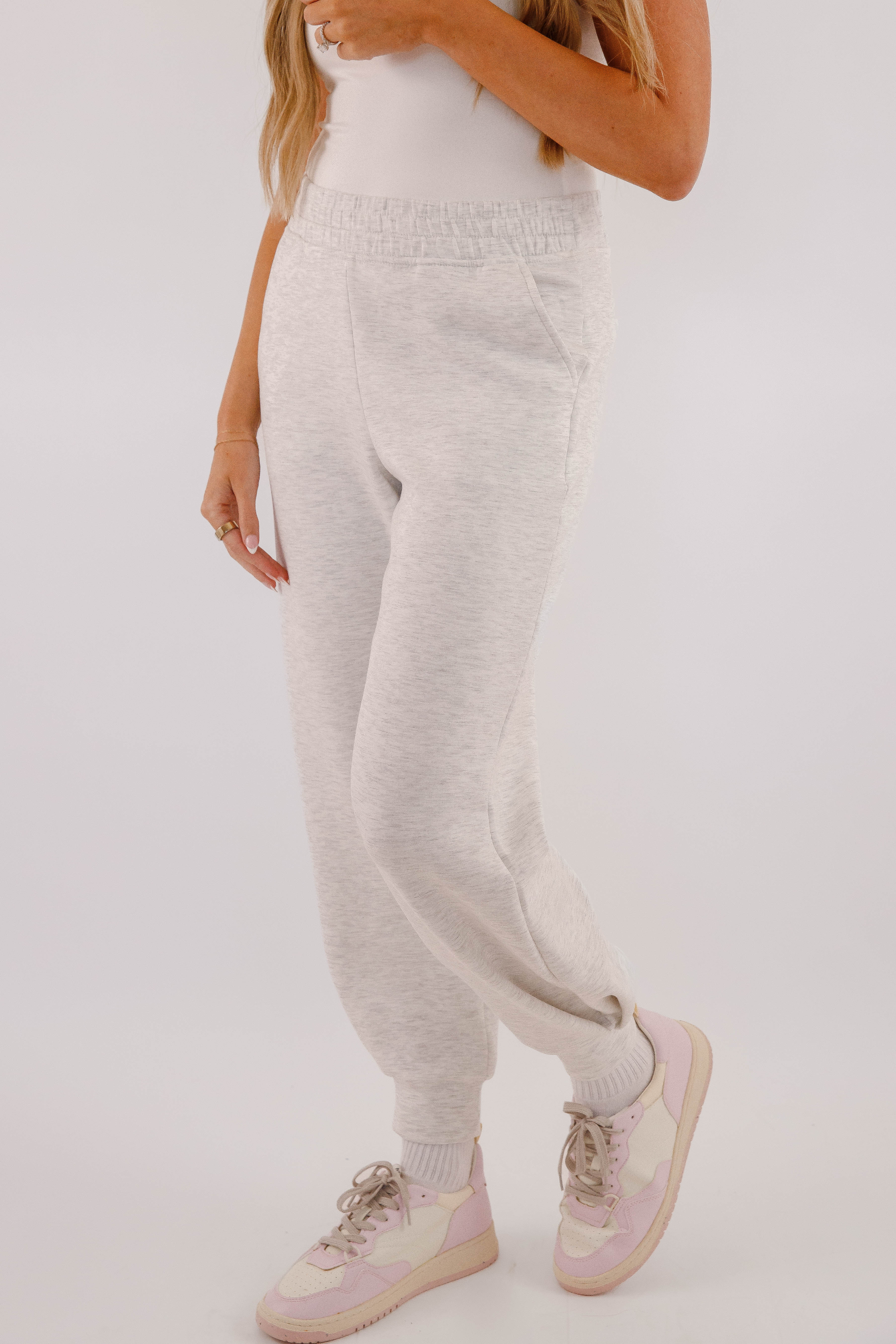 Getting There Joggers-Heather Grey