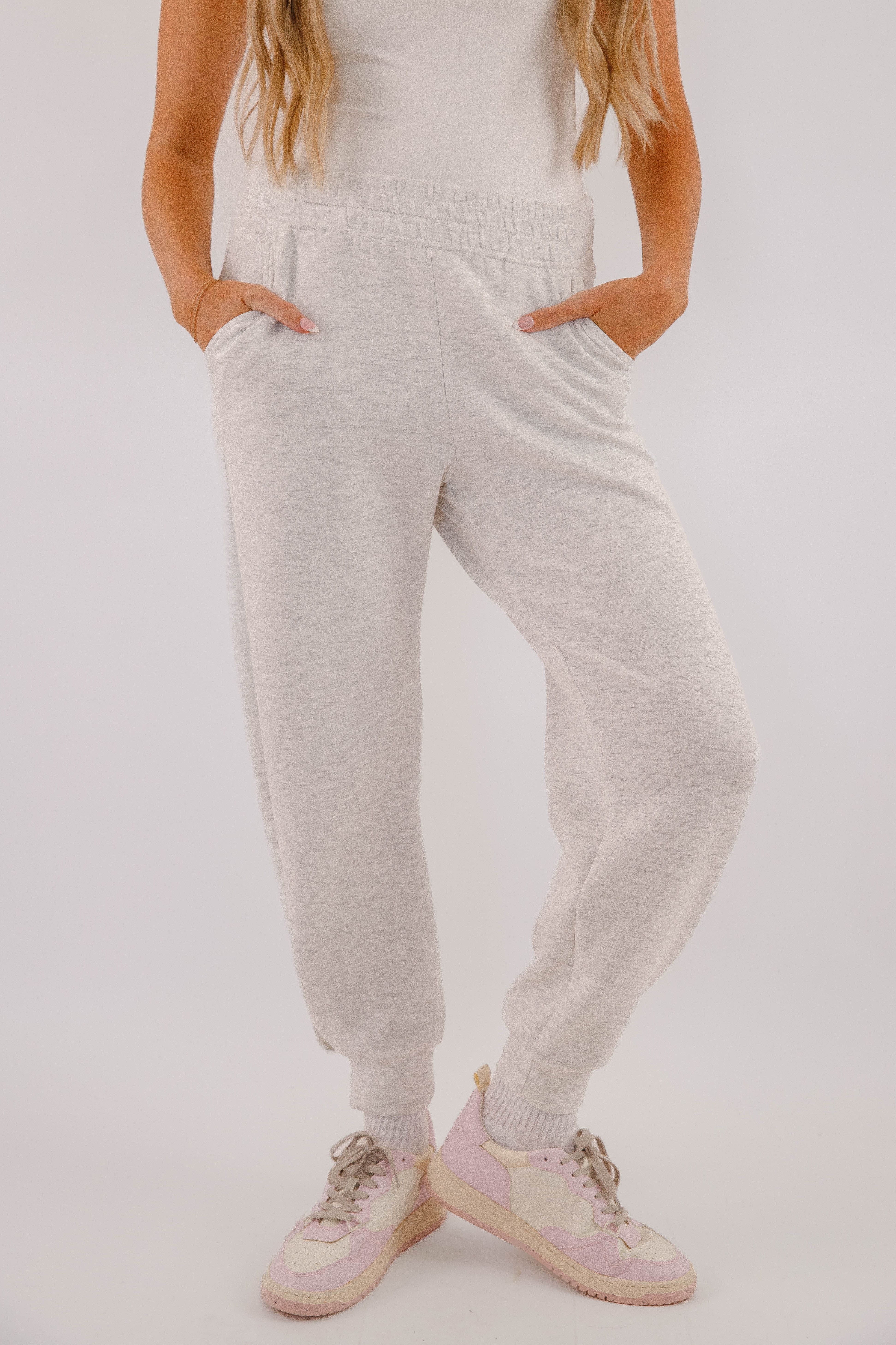 Getting There Joggers-Heather Grey