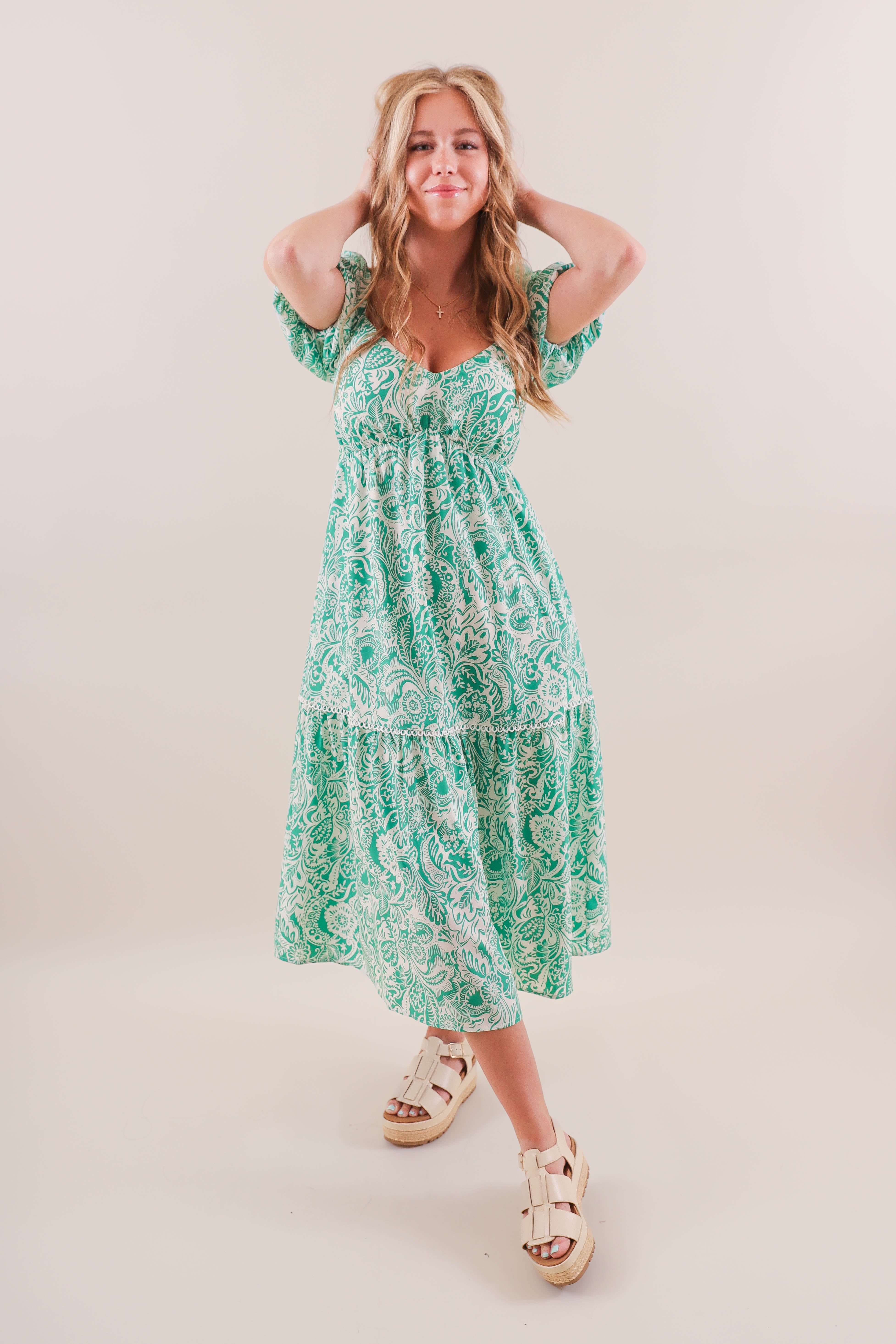 RESTOCK: Think Happy Thoughts Midi Dress