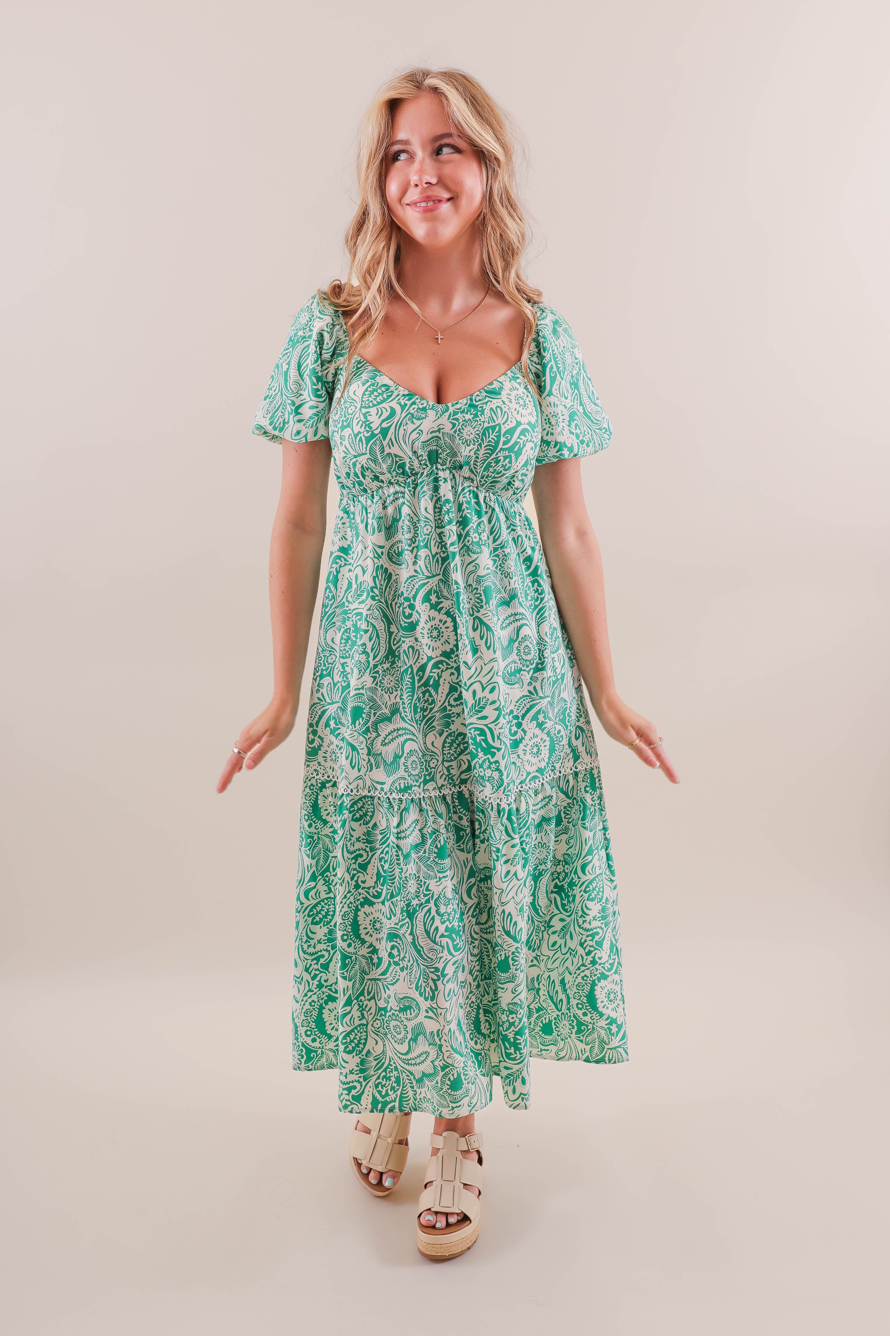 RESTOCK: Think Happy Thoughts Midi Dress