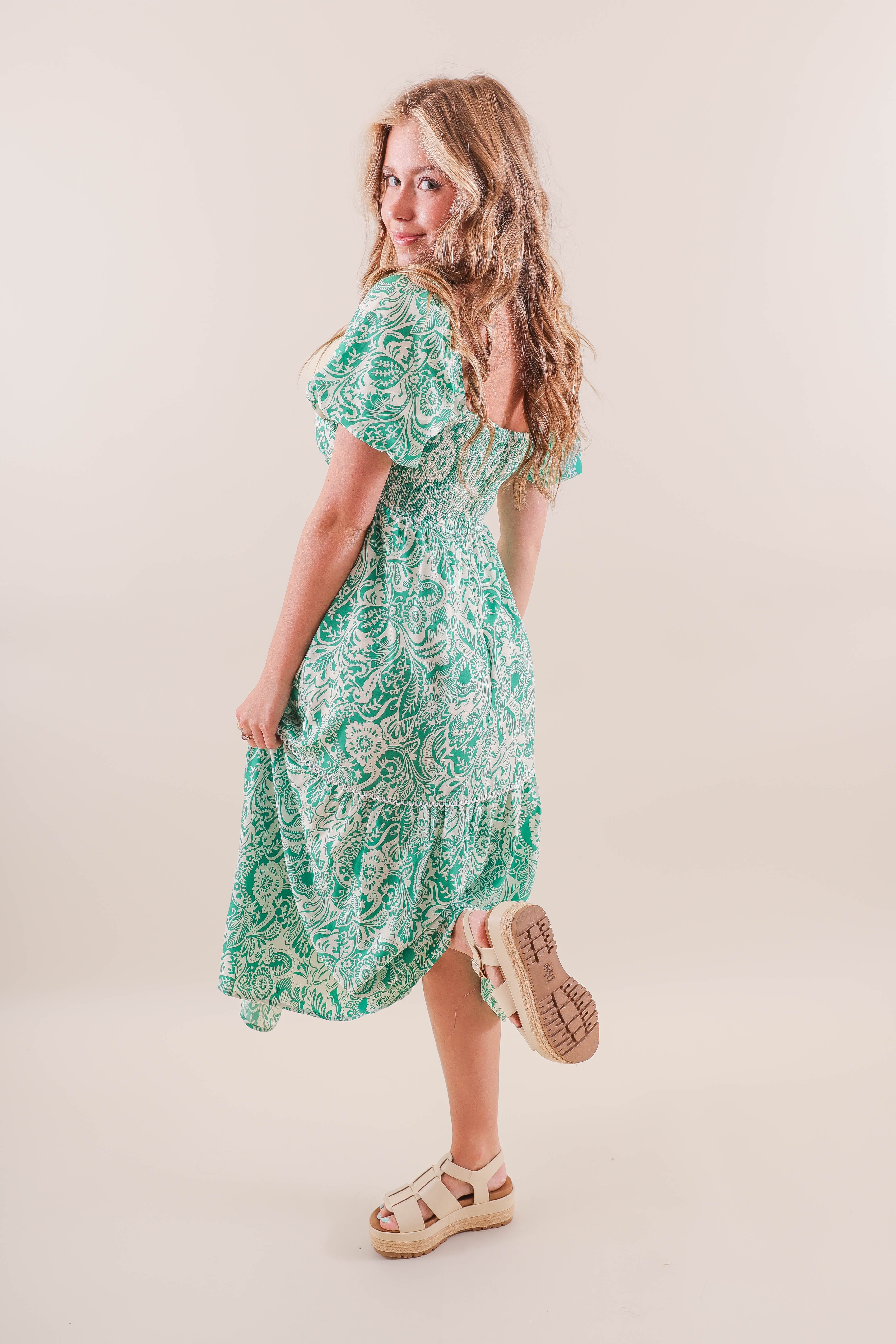 RESTOCK: Think Happy Thoughts Midi Dress