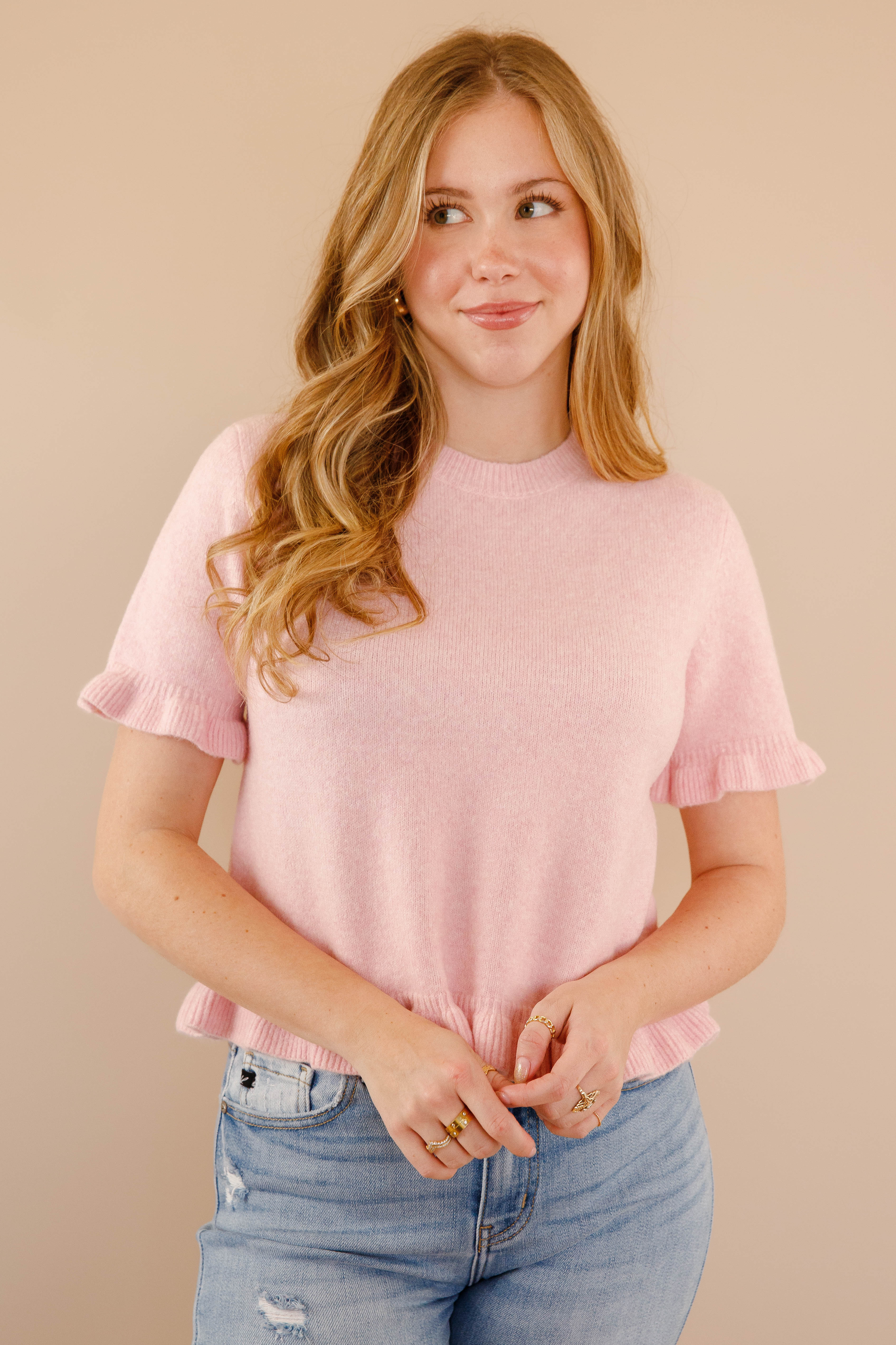 Well Written Sweater-Blush