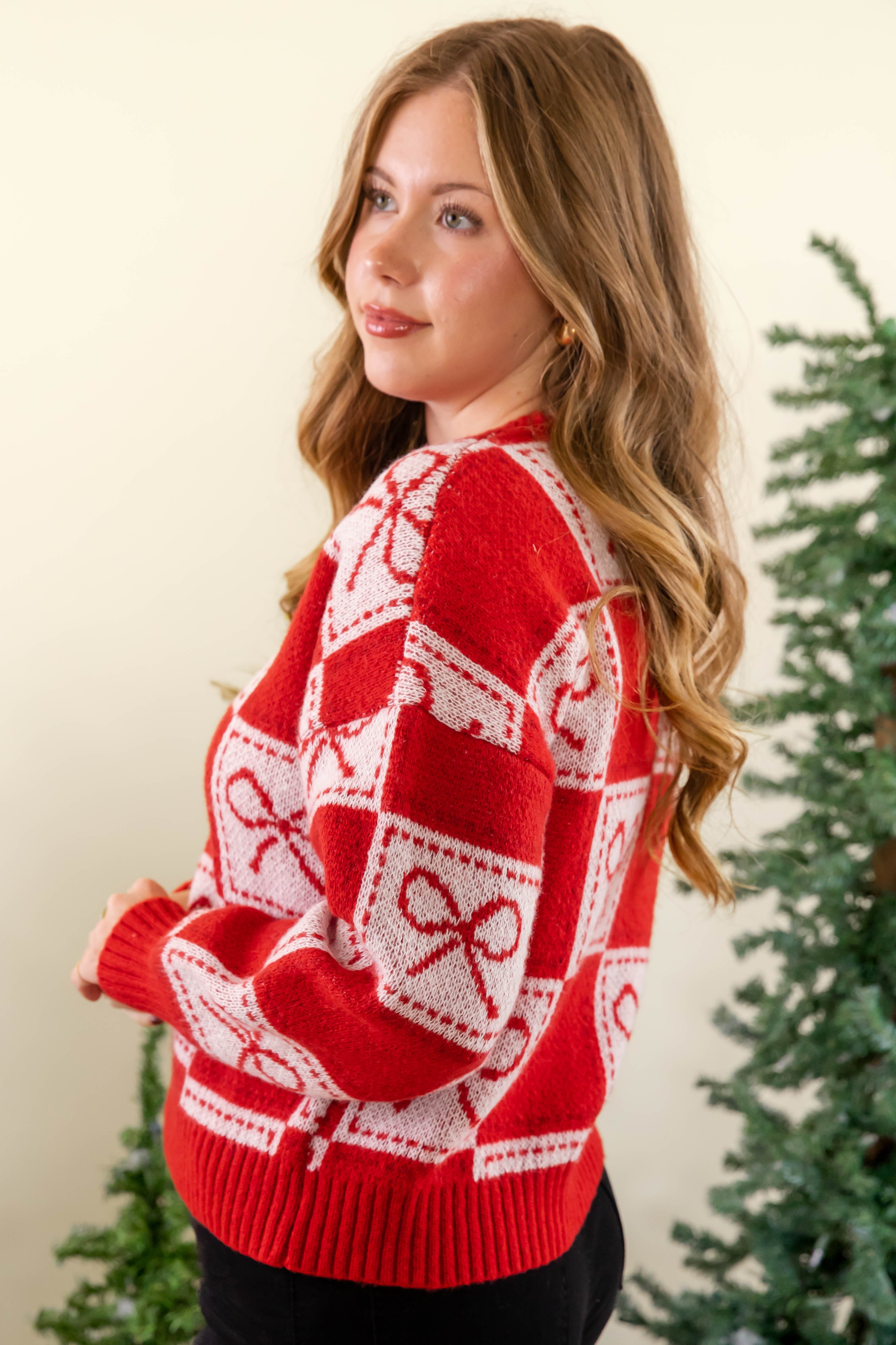 FINAL SALE: Boxing Up Your Gifts Sweater