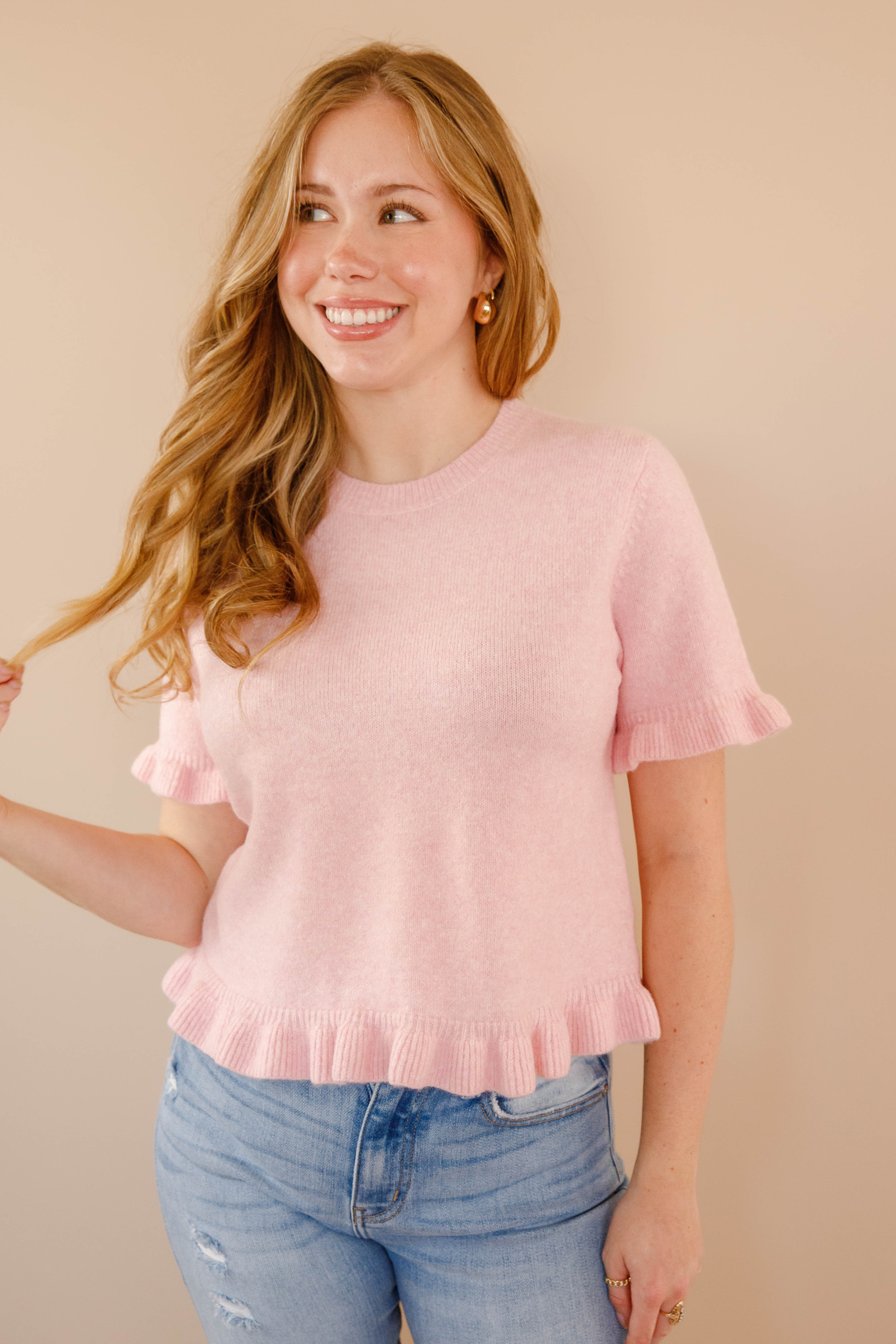Well Written Sweater-Blush