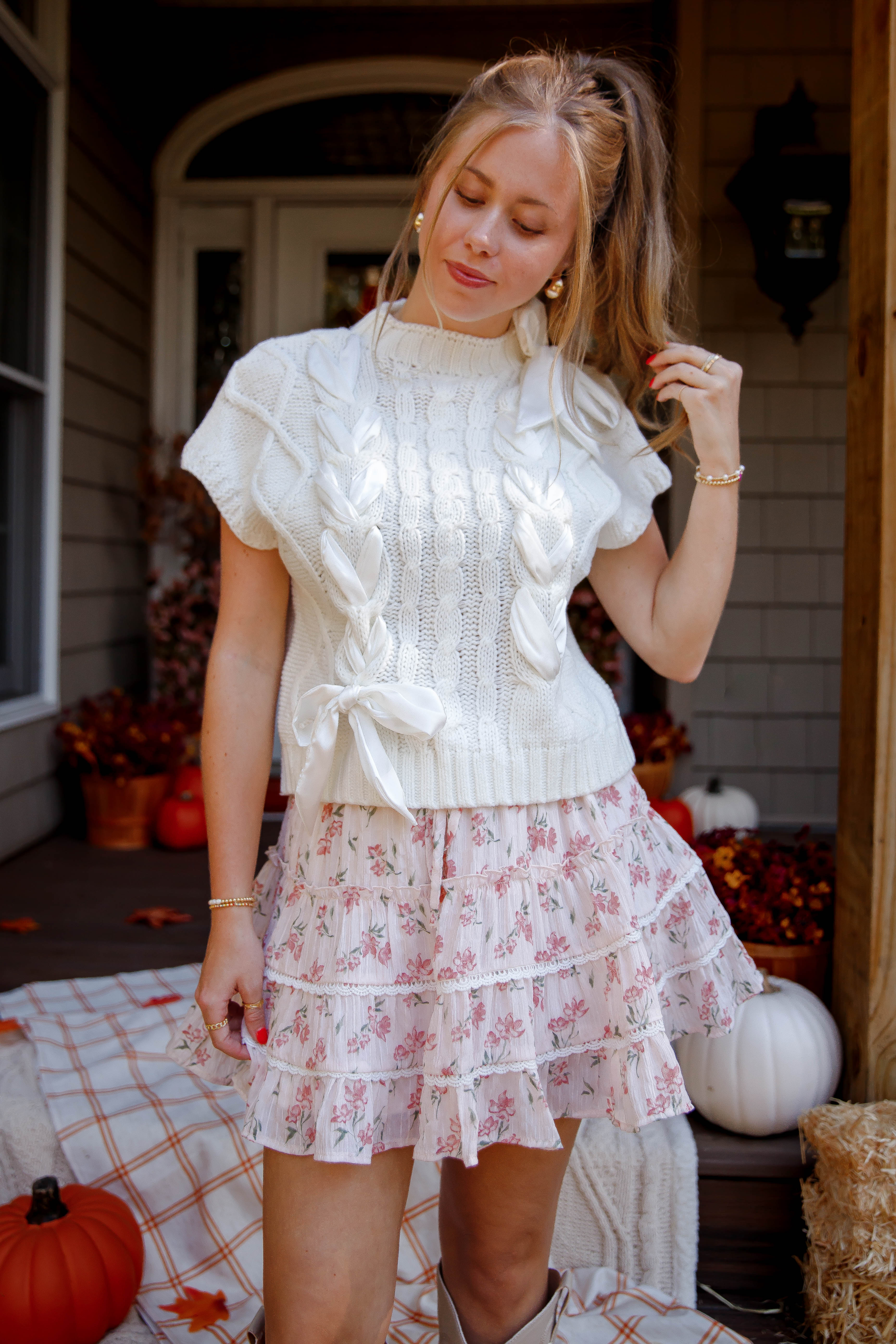 RESTOCK: On My Way Home Sweater Vest-Ivory