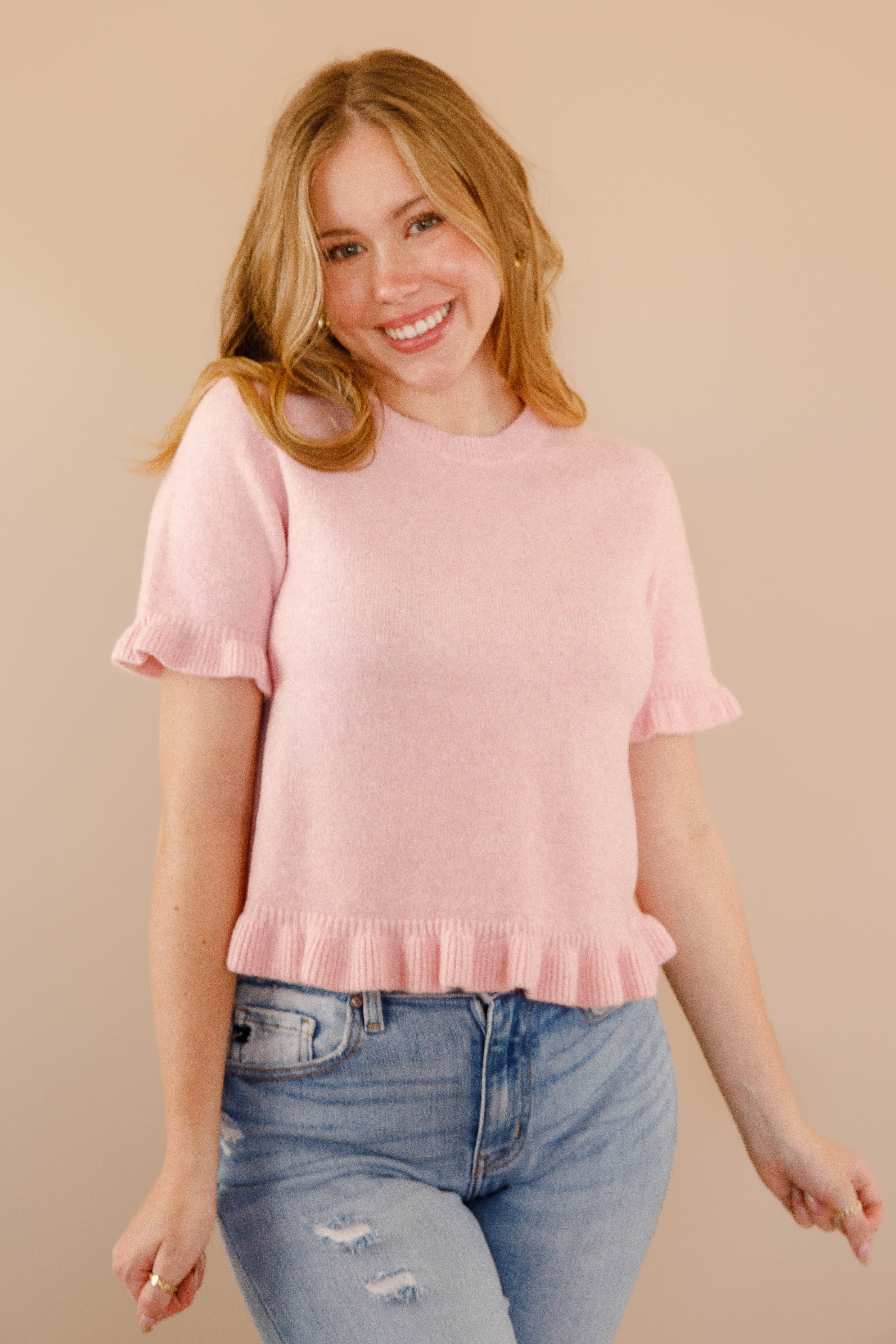 Well Written Sweater-Blush