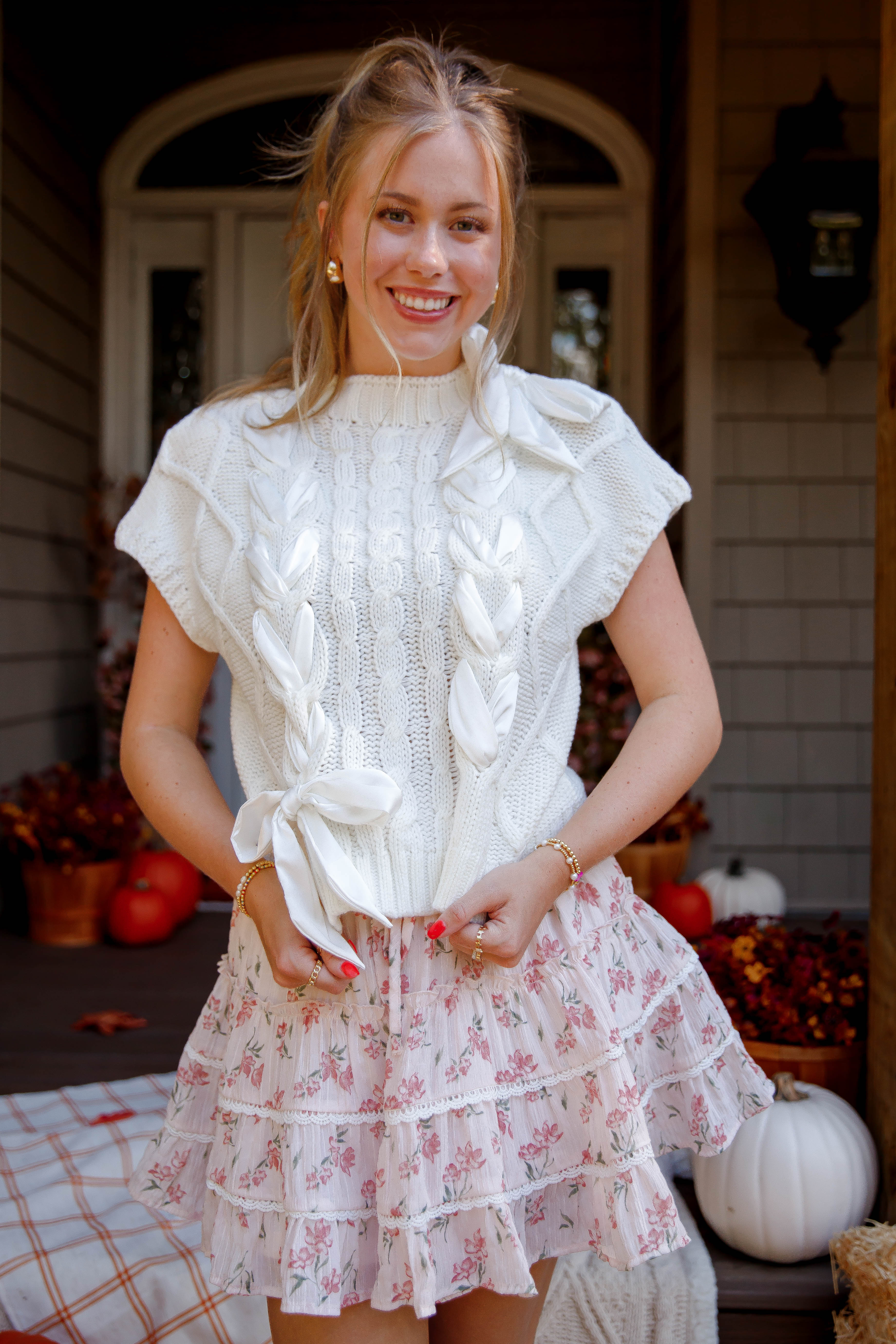 RESTOCK: On My Way Home Sweater Vest-Ivory