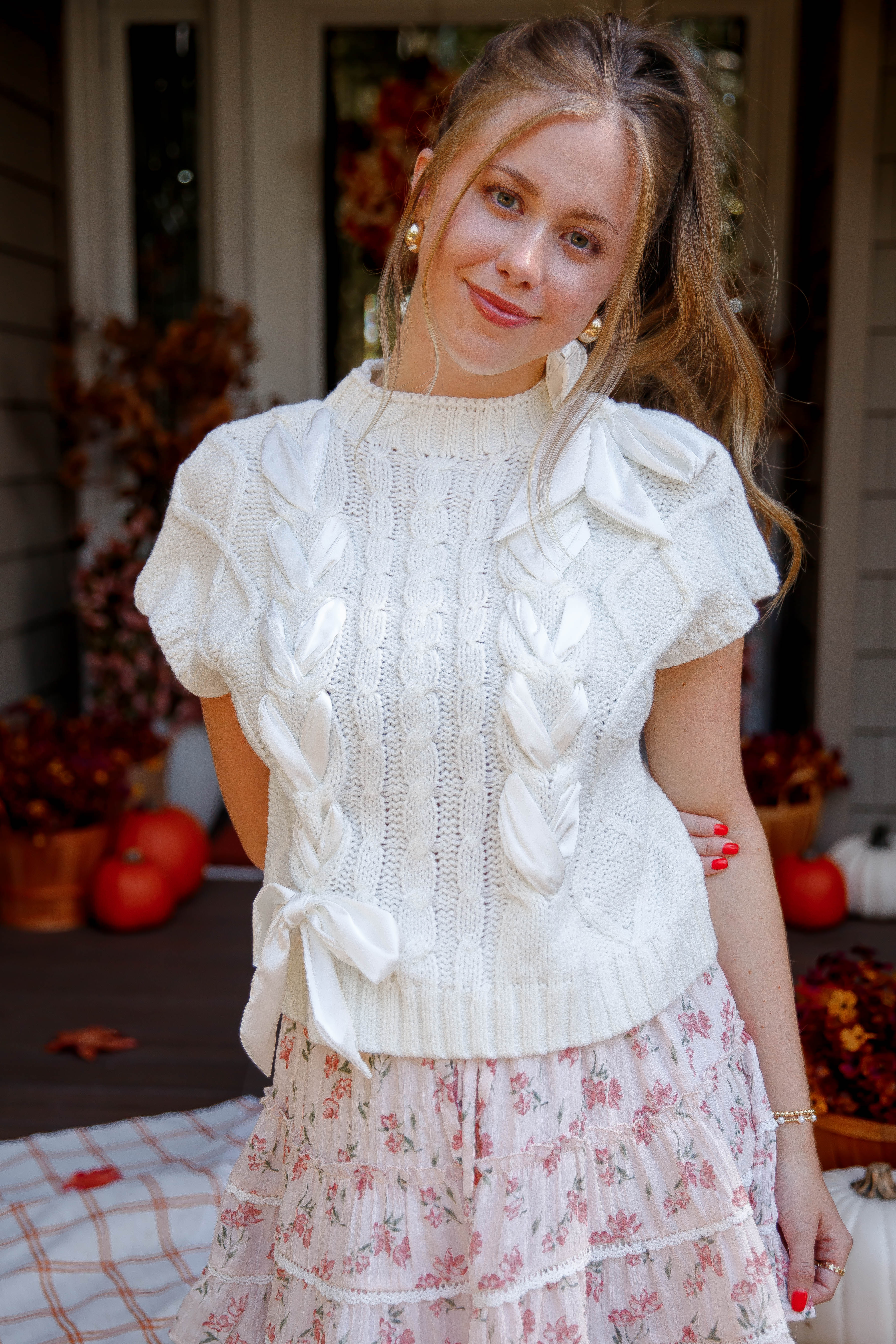 RESTOCK: On My Way Home Sweater Vest-Ivory