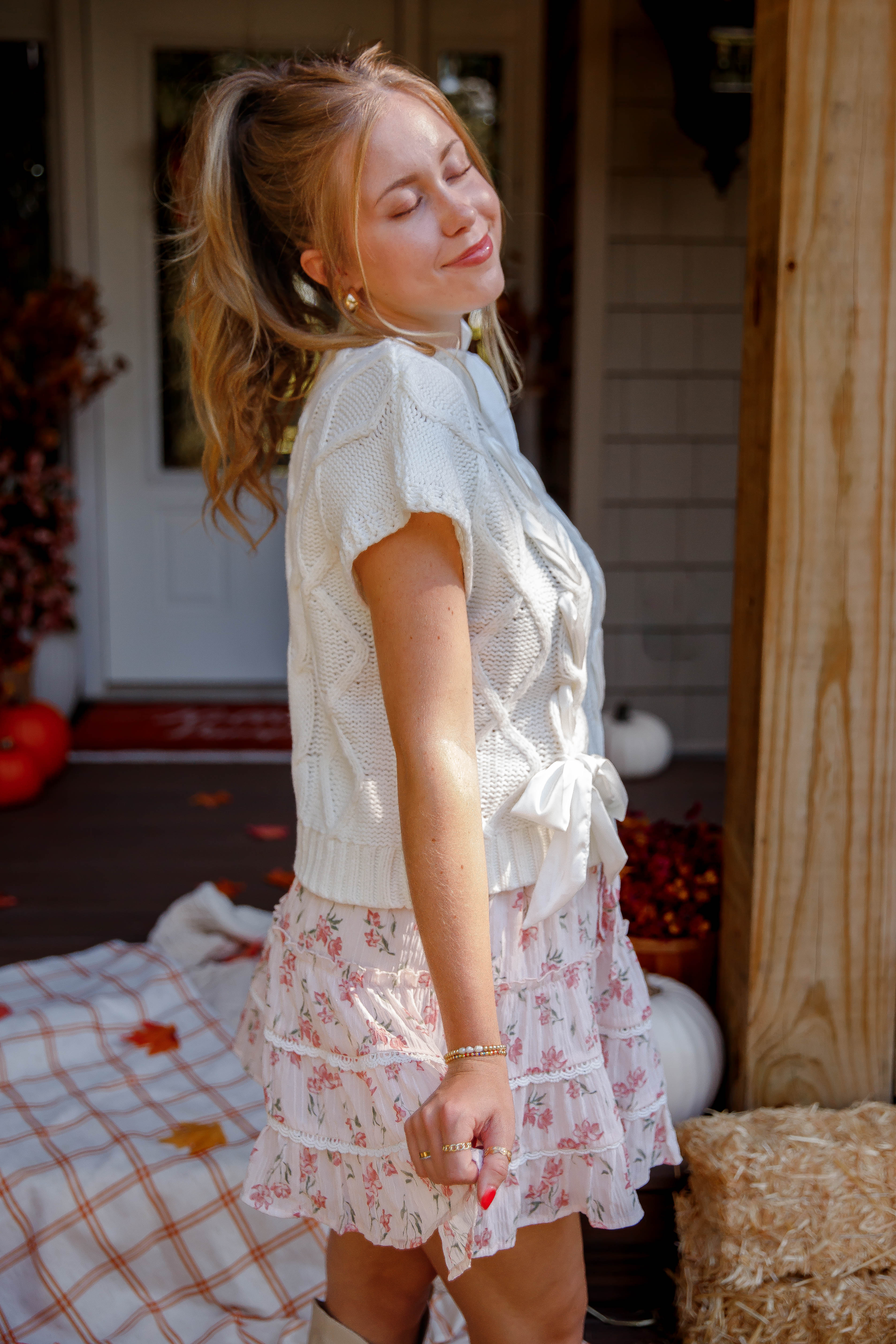 RESTOCK: On My Way Home Sweater Vest-Ivory