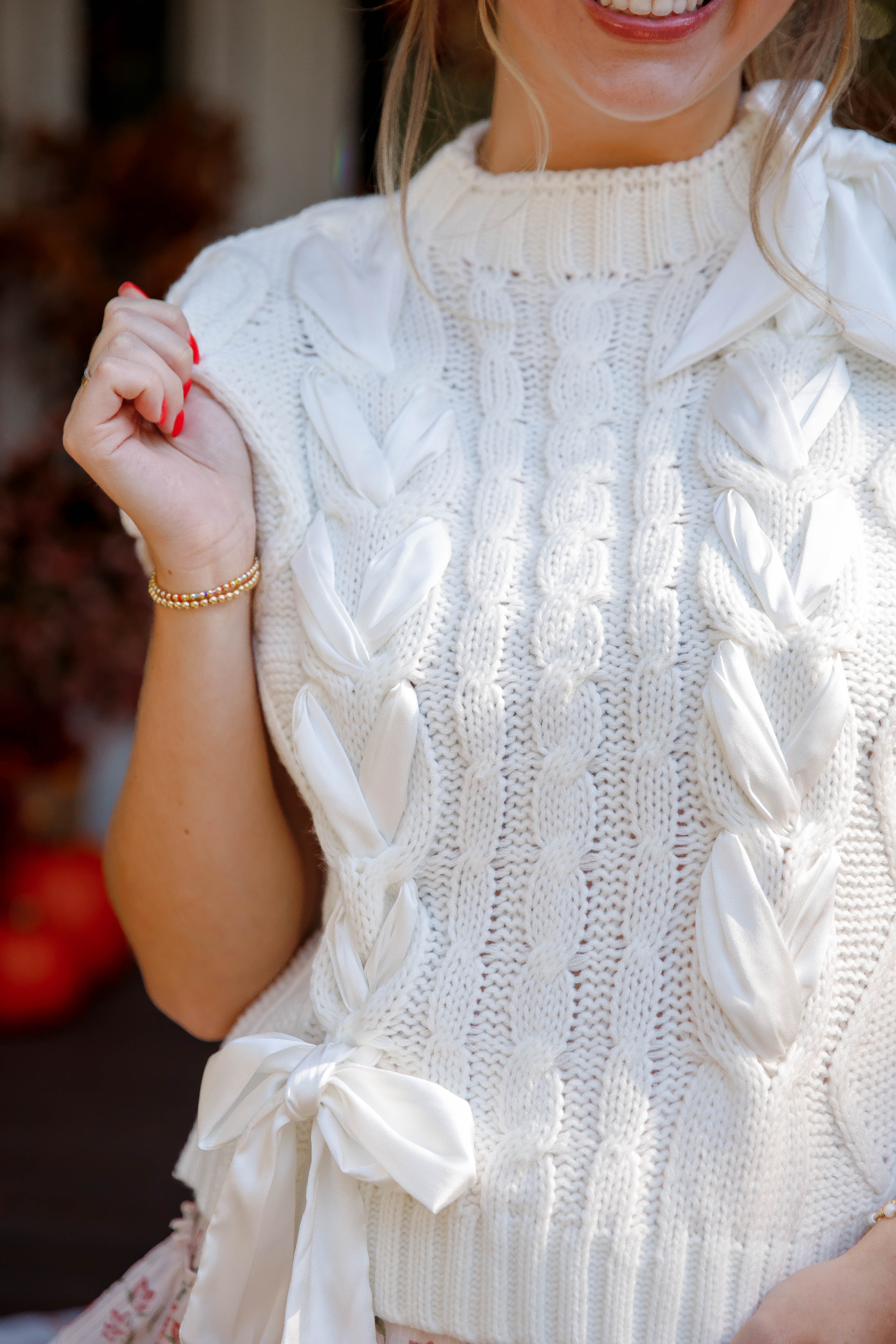 RESTOCK: On My Way Home Sweater Vest-Ivory