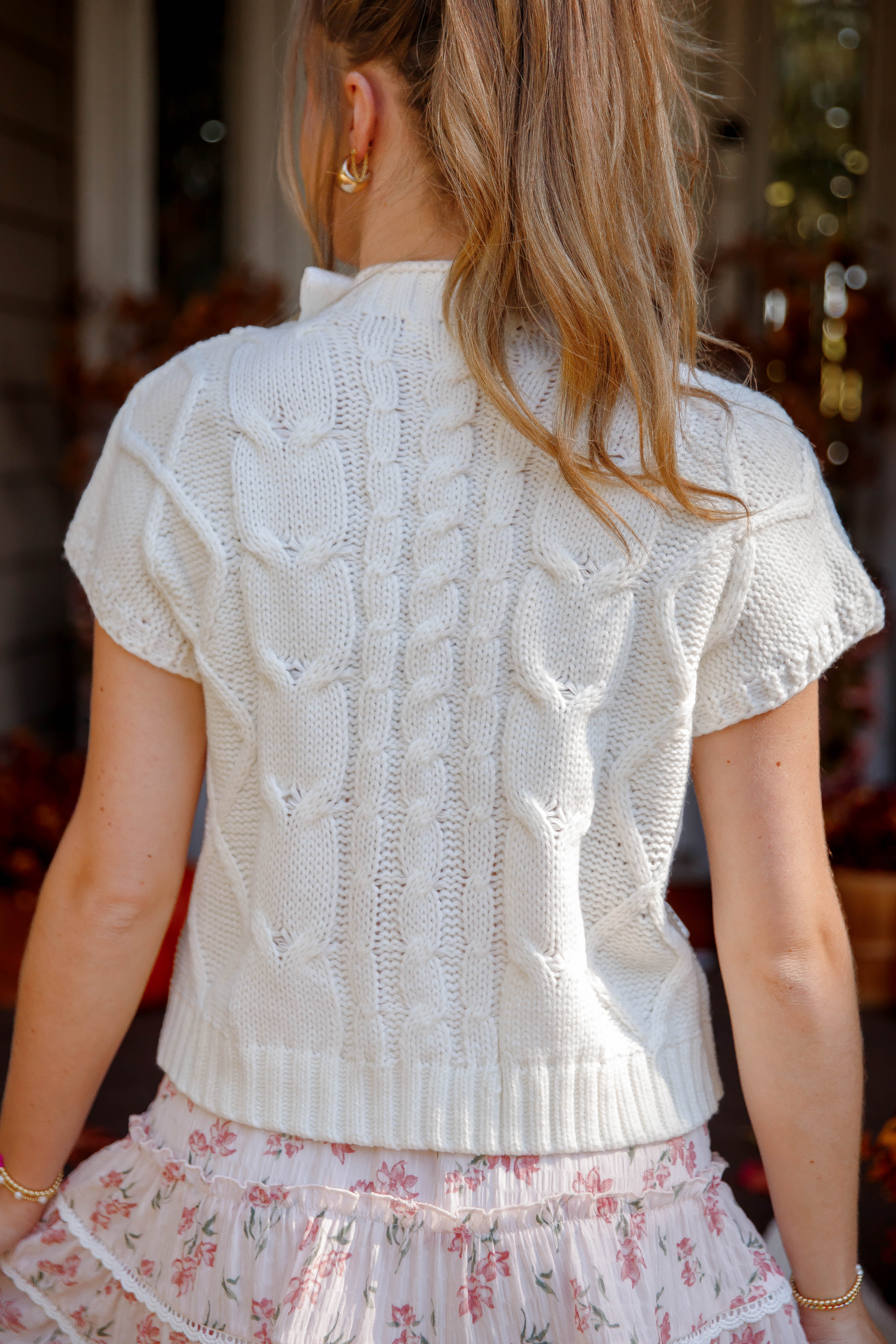 RESTOCK: On My Way Home Sweater Vest-Ivory