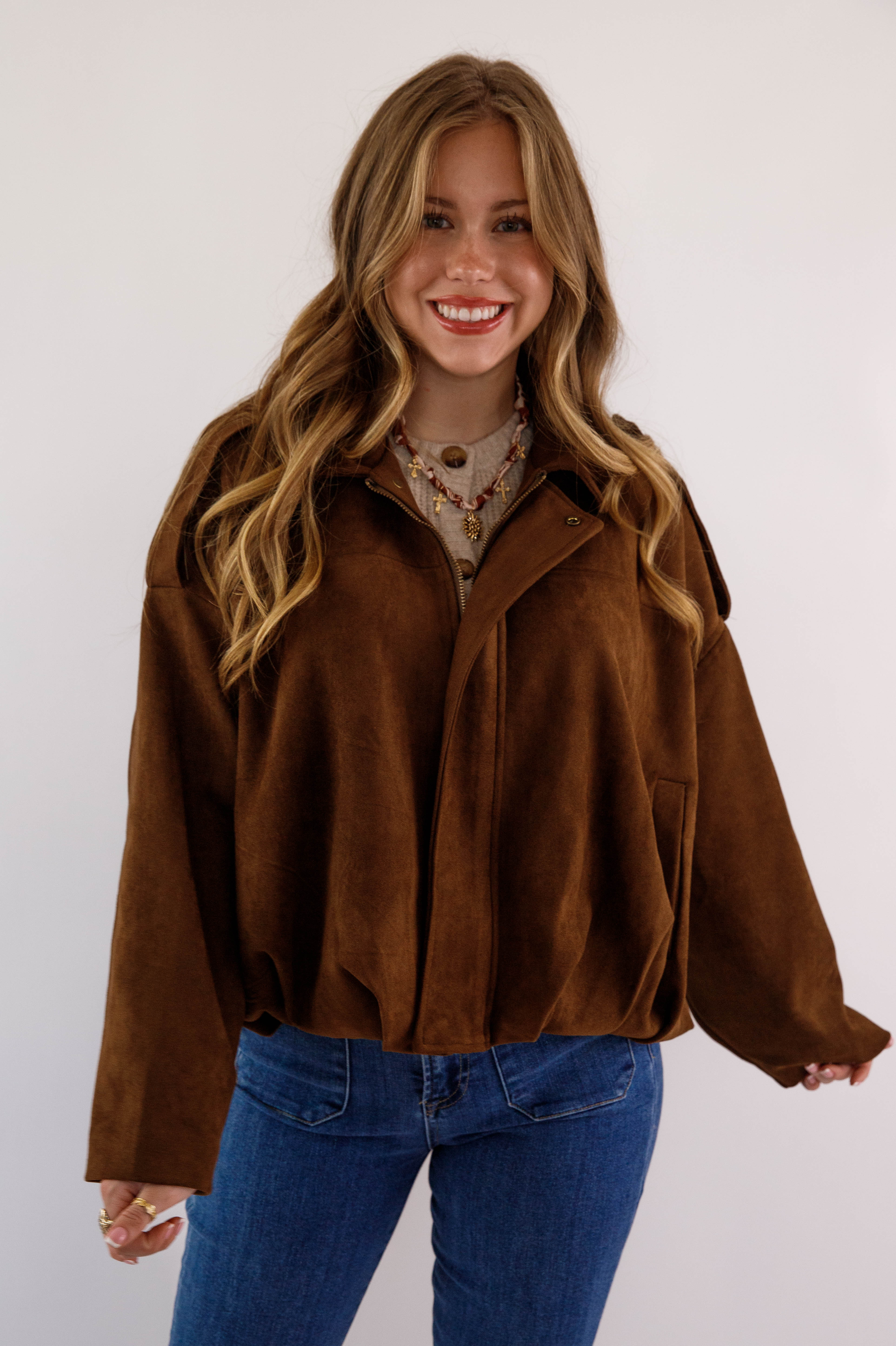 Not So Complicated Faux Suede Jacket