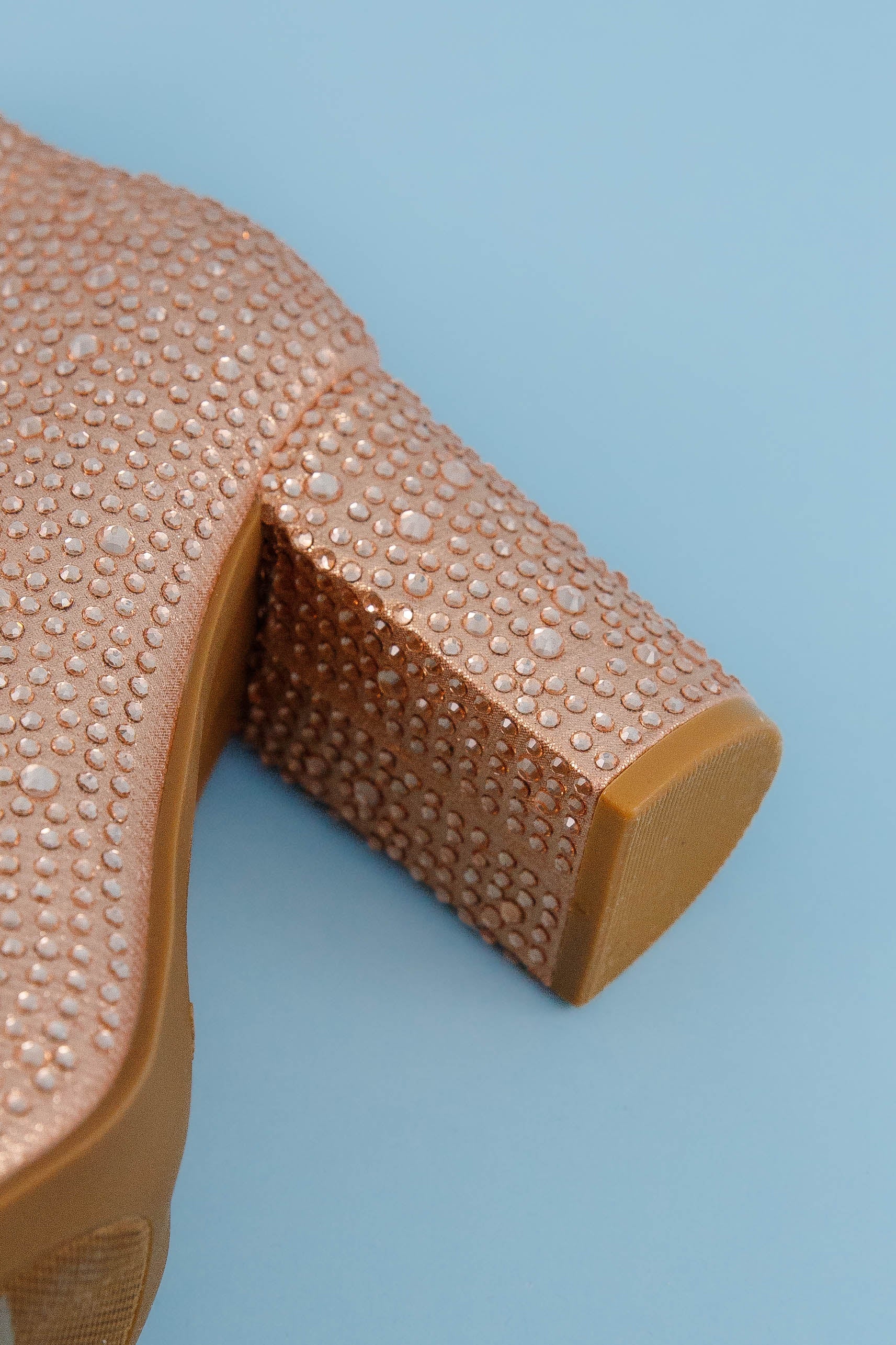 Garcelle Rhinestone Booties-Rose Gold