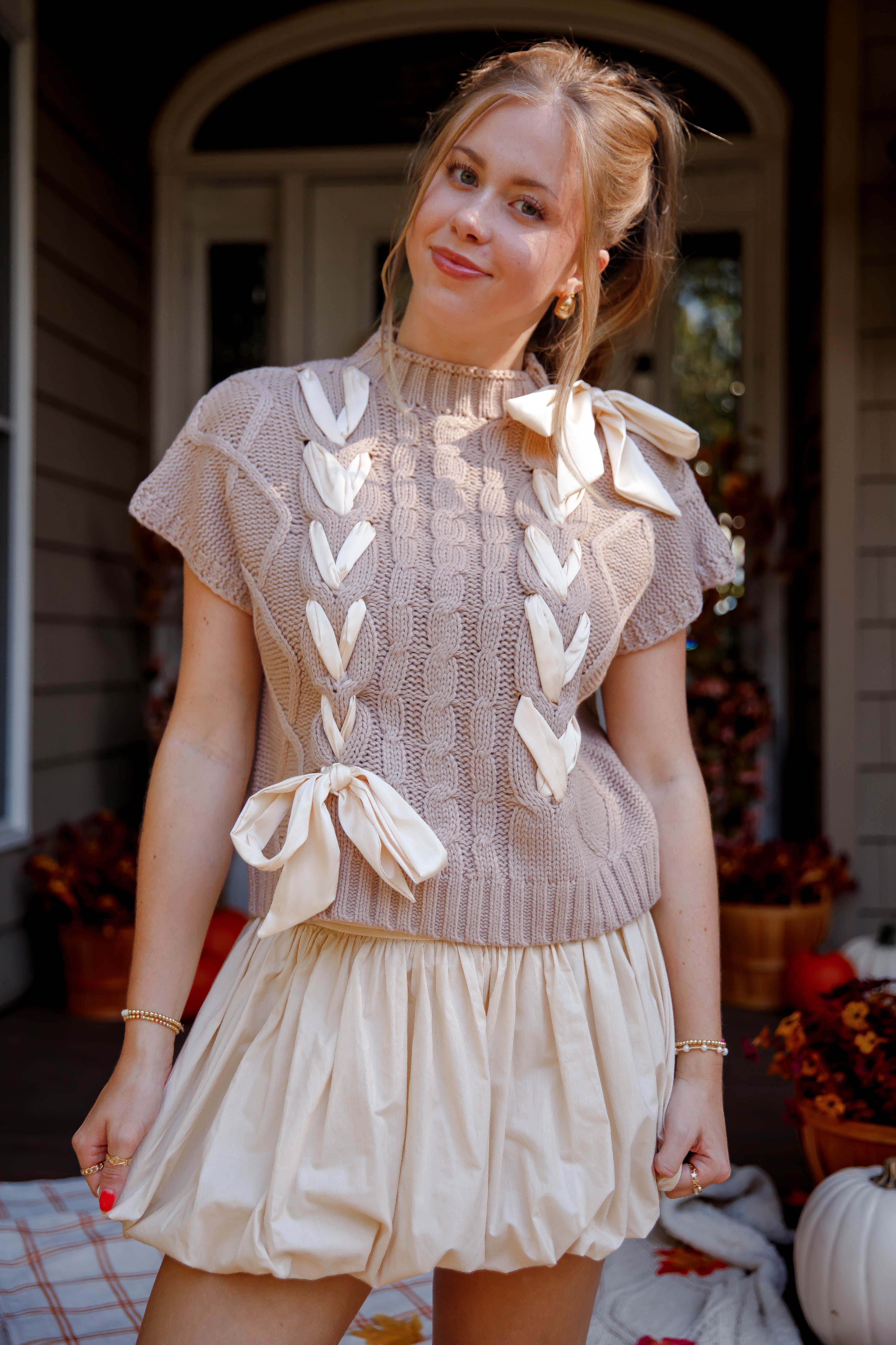 On My Way Home Sweater Vest-Taupe