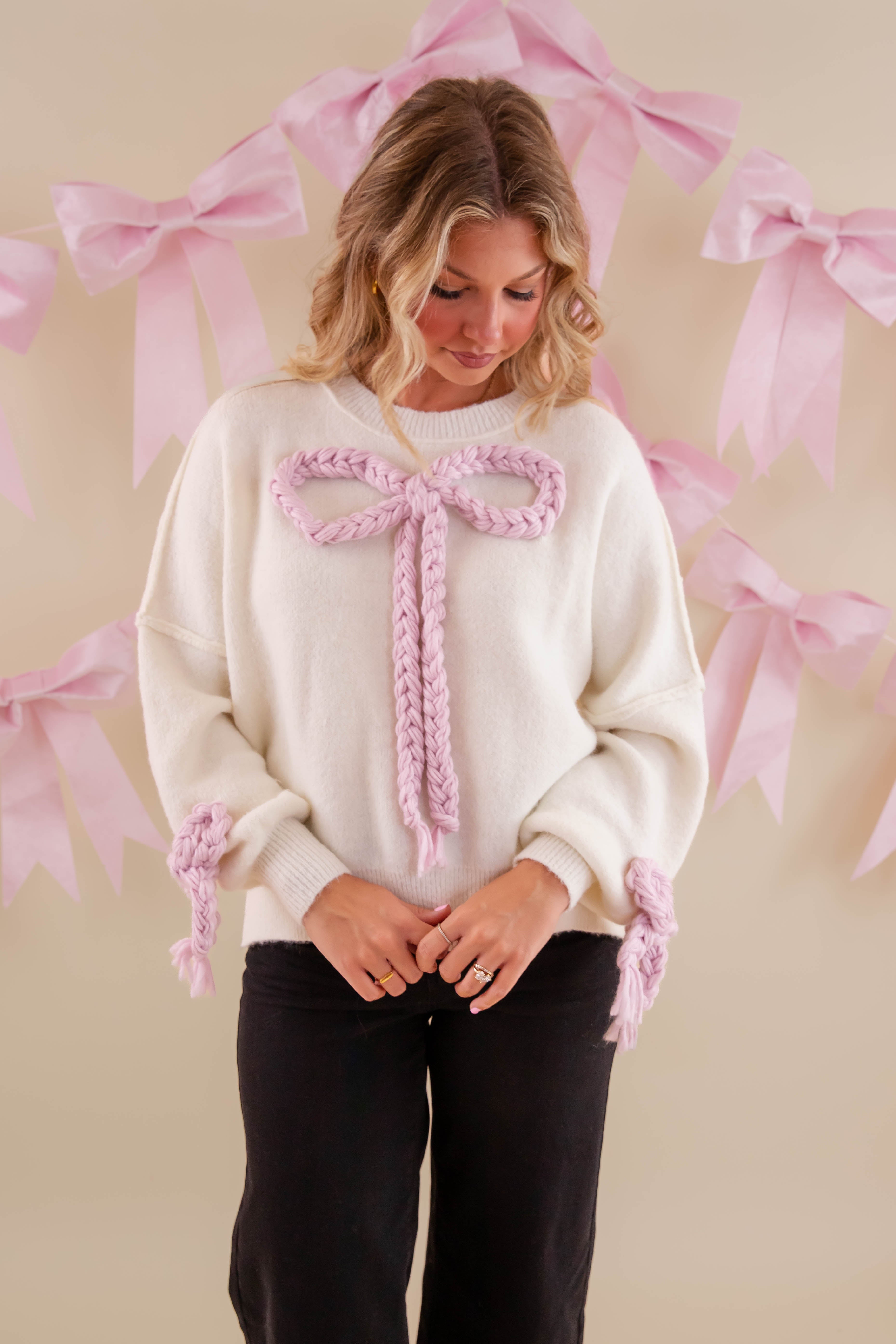 Searching For A Cowboy Sweater-Ivory