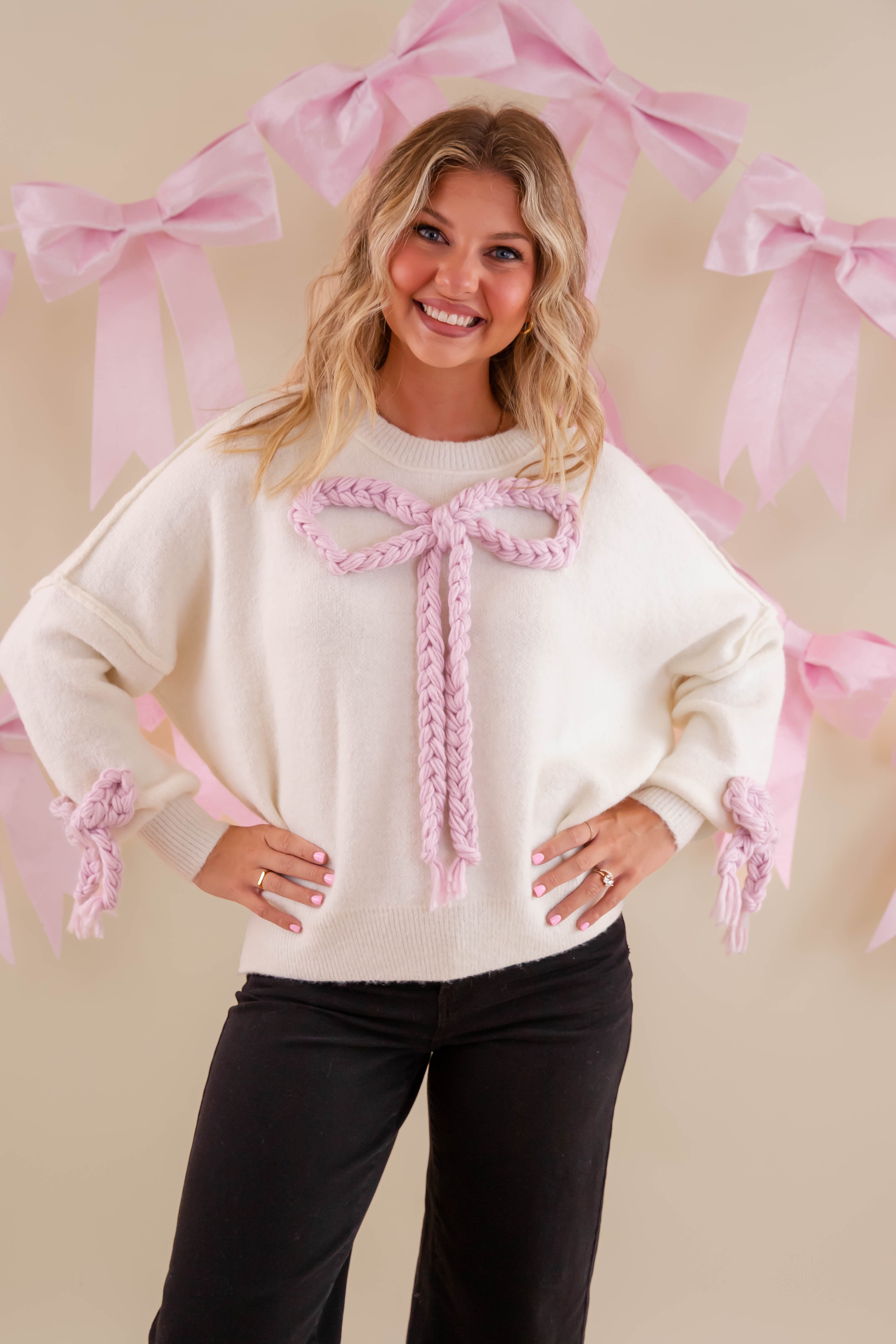 Searching For A Cowboy Sweater-Ivory