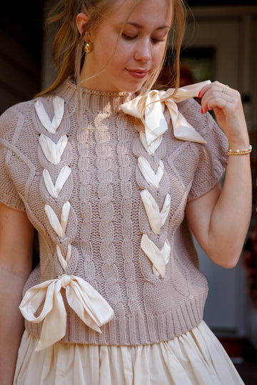 On My Way Home Sweater Vest-Taupe