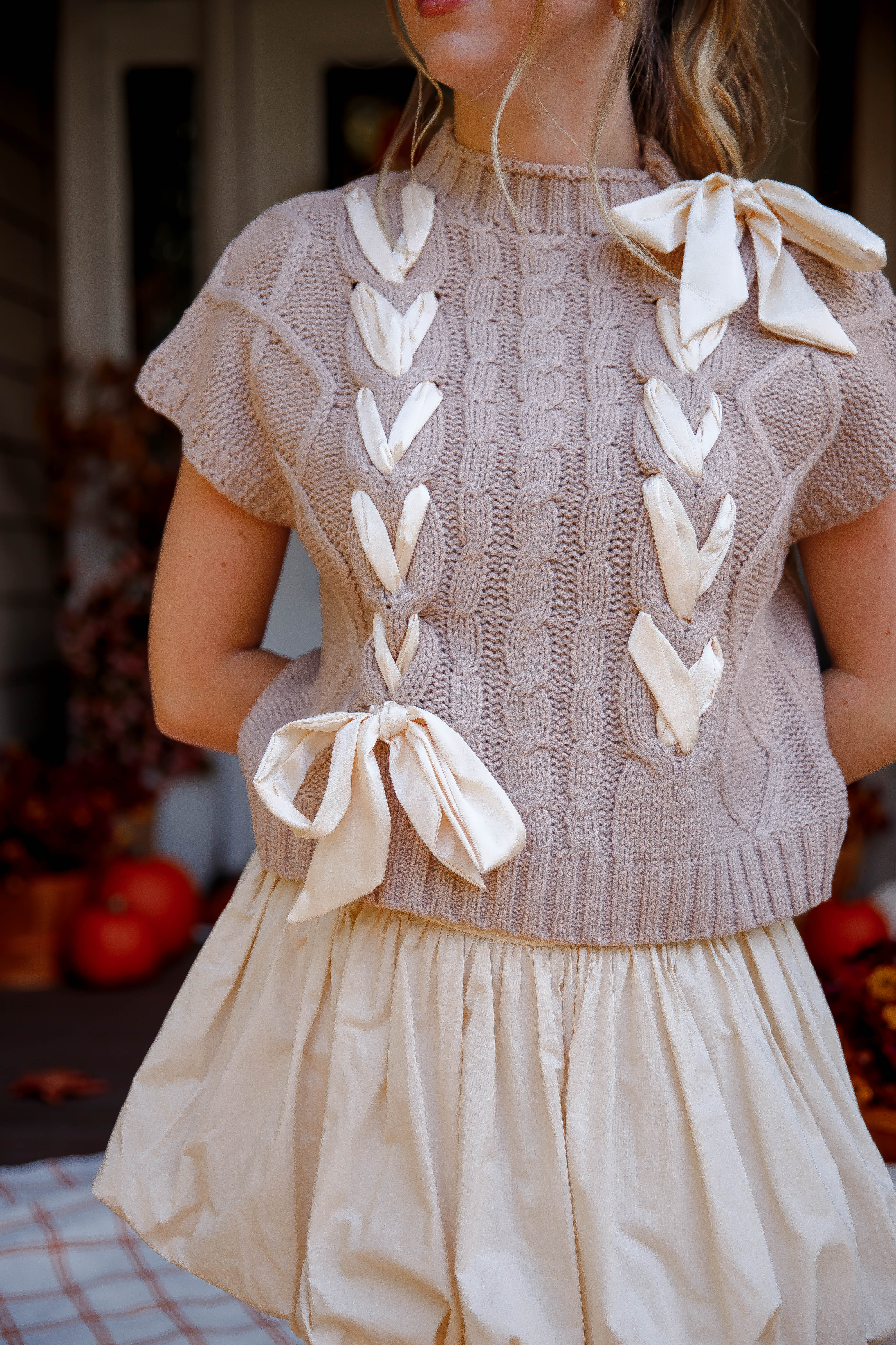 On My Way Home Sweater Vest-Taupe