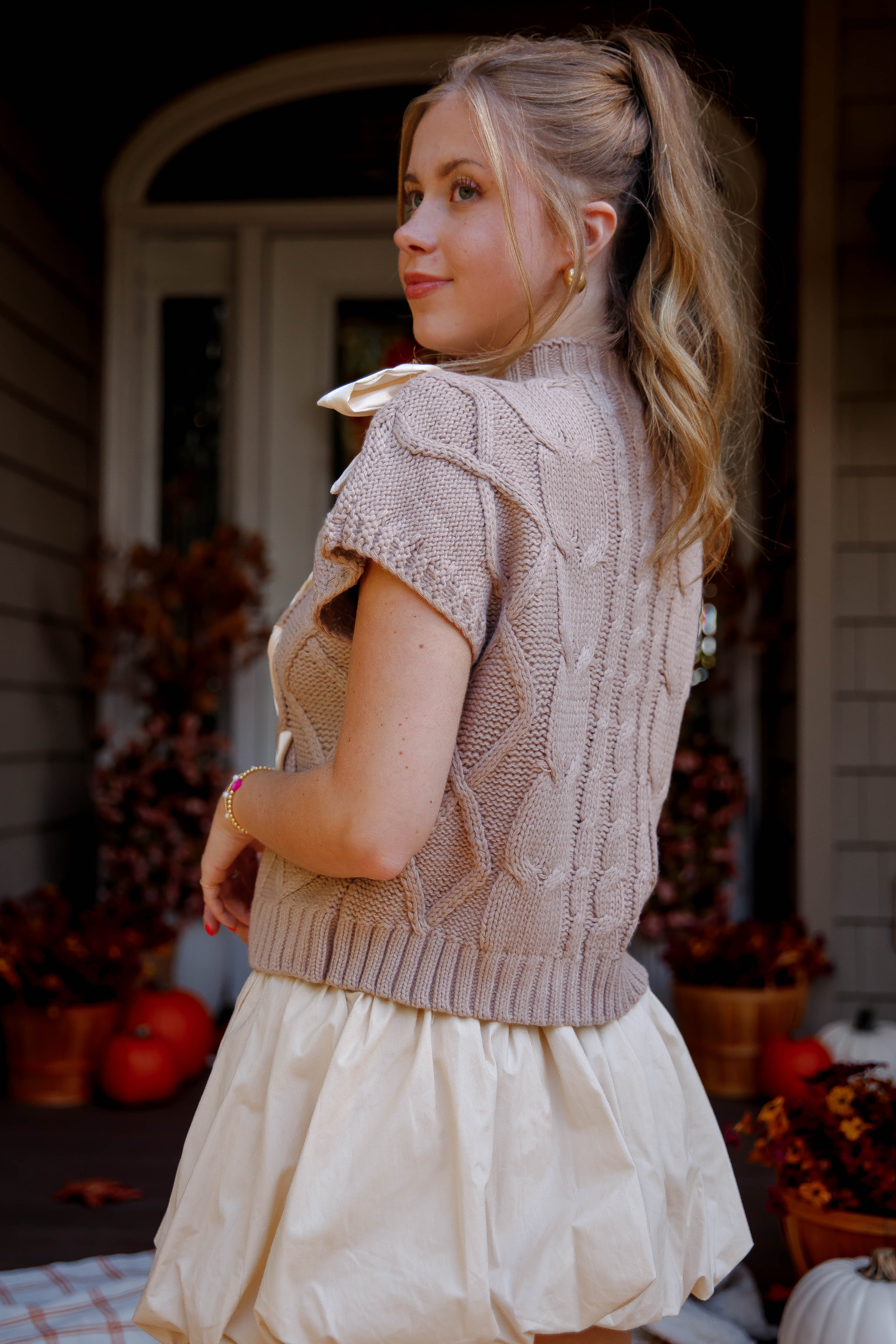 On My Way Home Sweater Vest-Taupe
