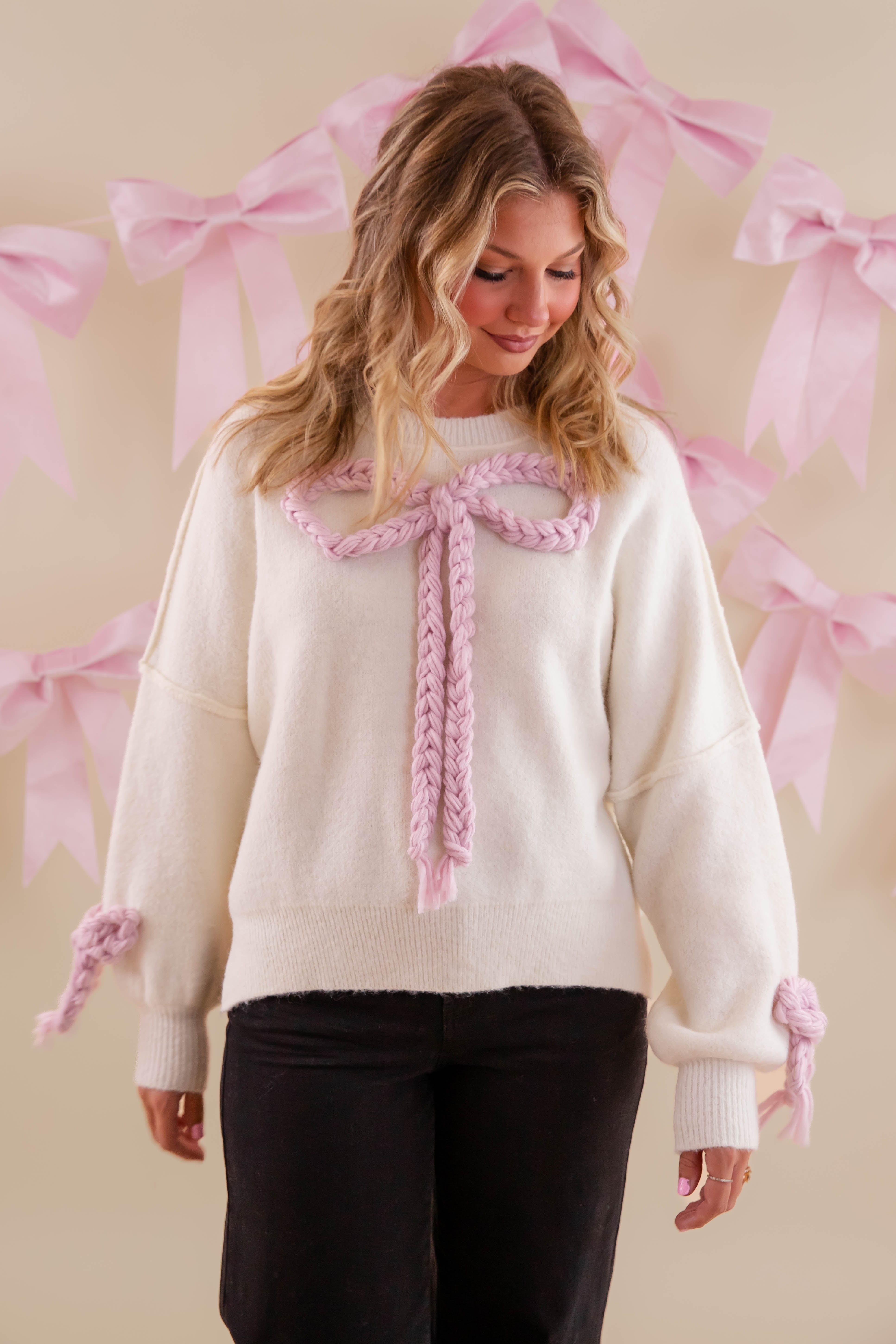 Searching For A Cowboy Sweater-Ivory