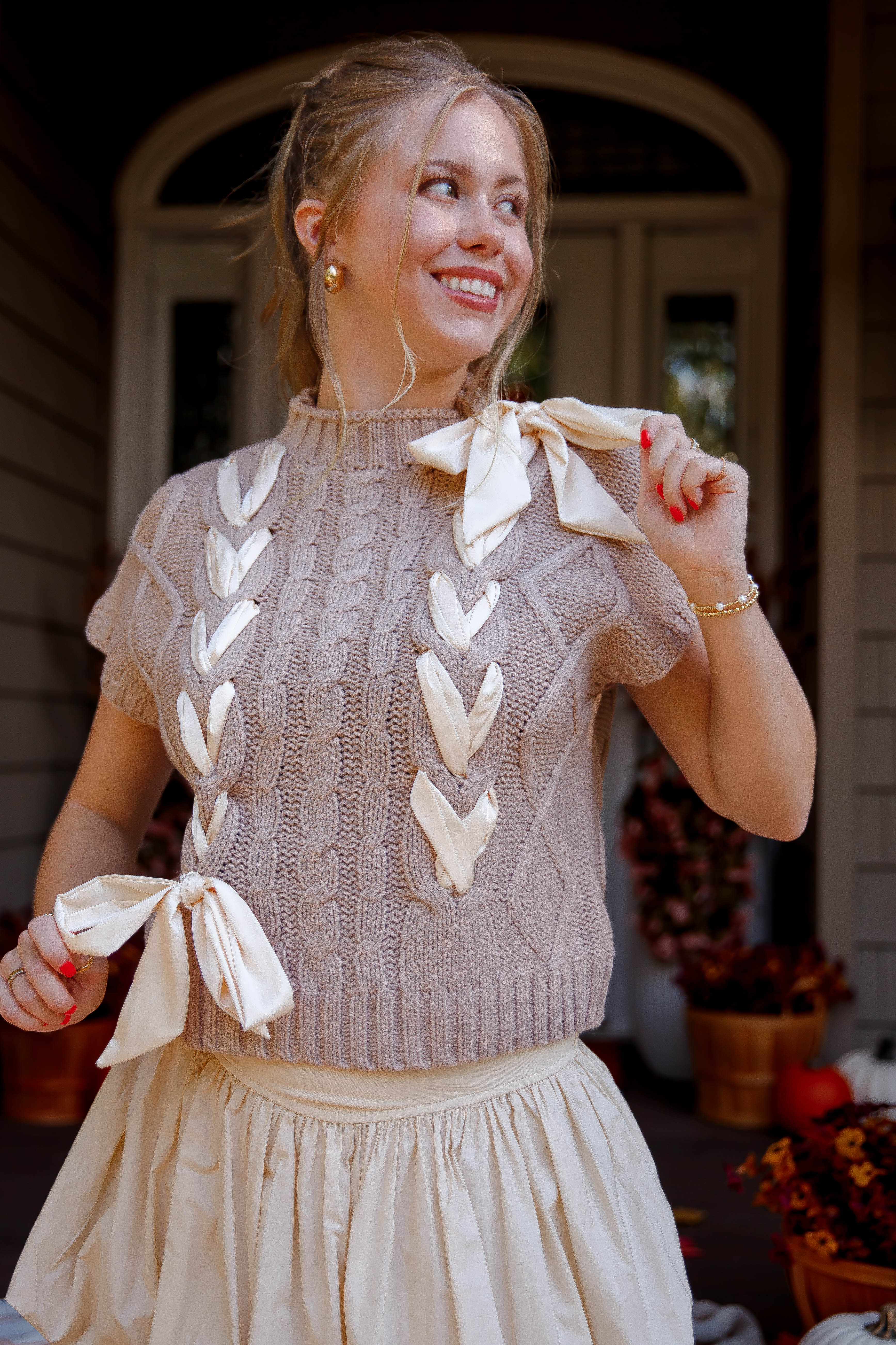 On My Way Home Sweater Vest-Taupe