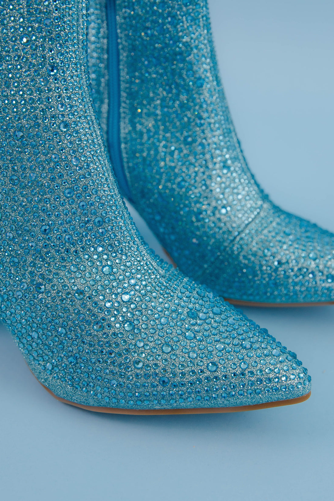Garcelle Rhinestone Booties-Blue