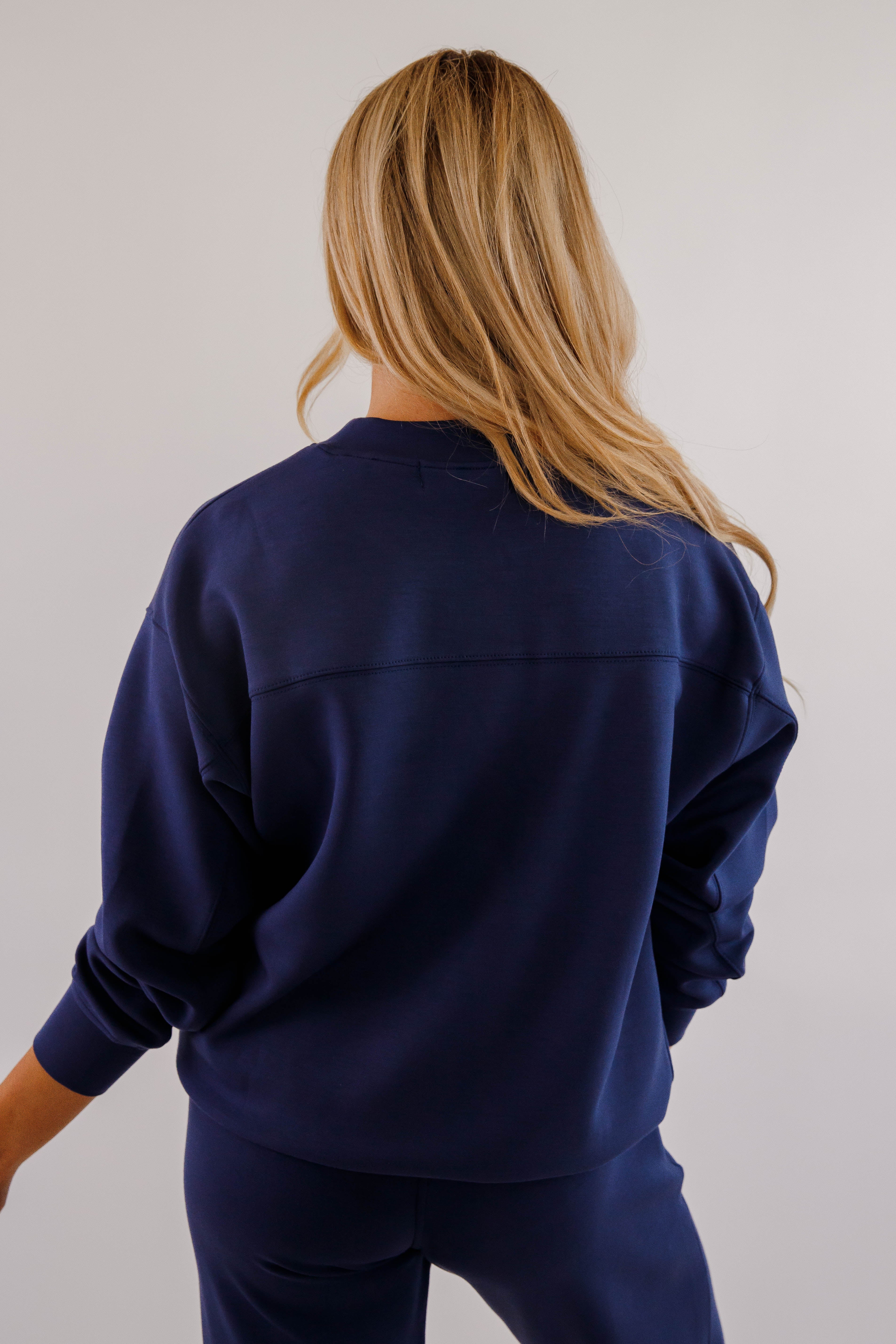 Gathering Miles Pullover-Navy