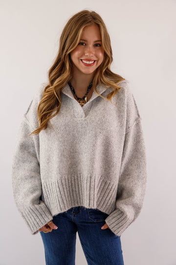 On The Other Side Sweater-Grey