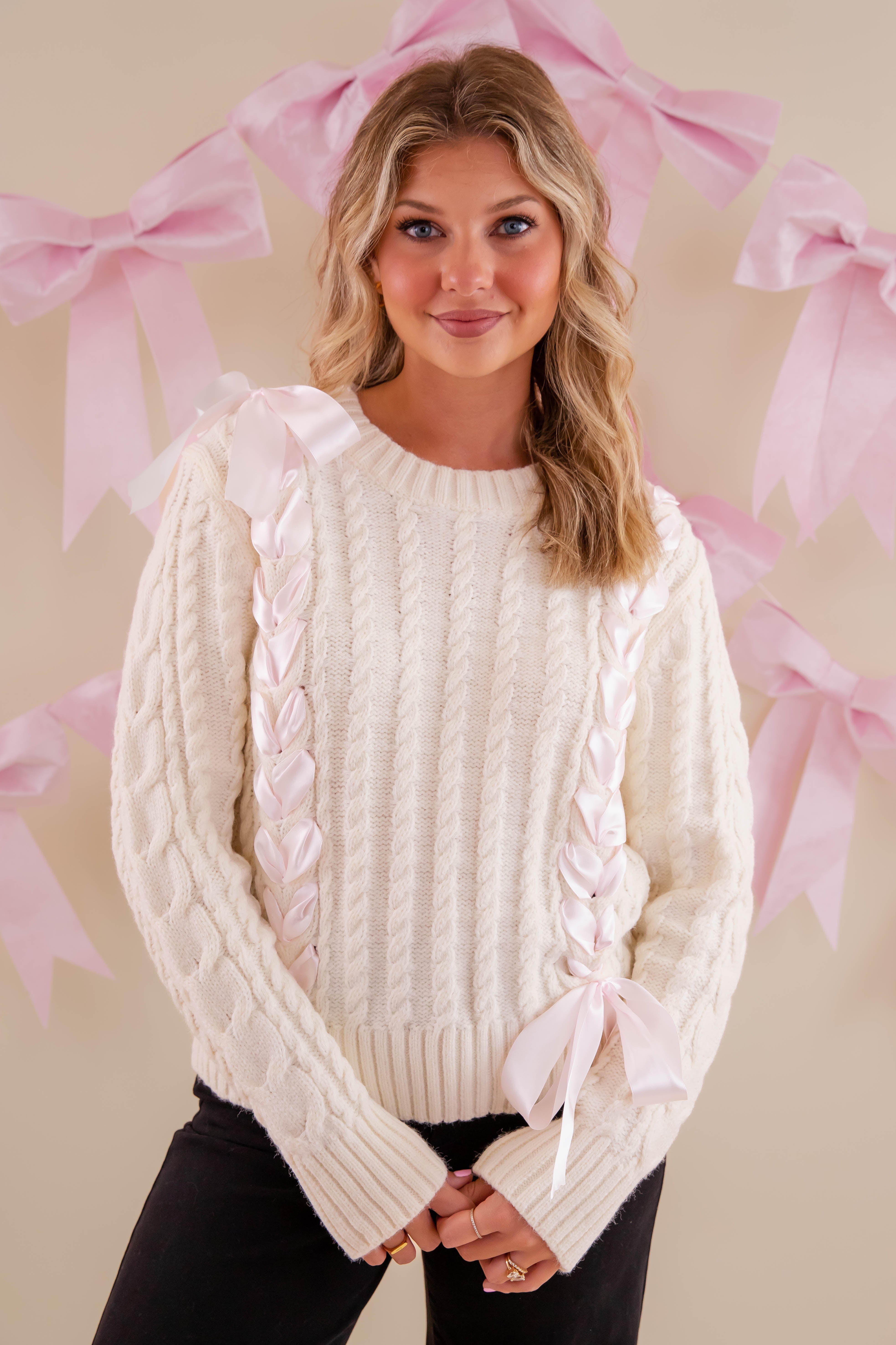 Tied To You Ribbon Sweater