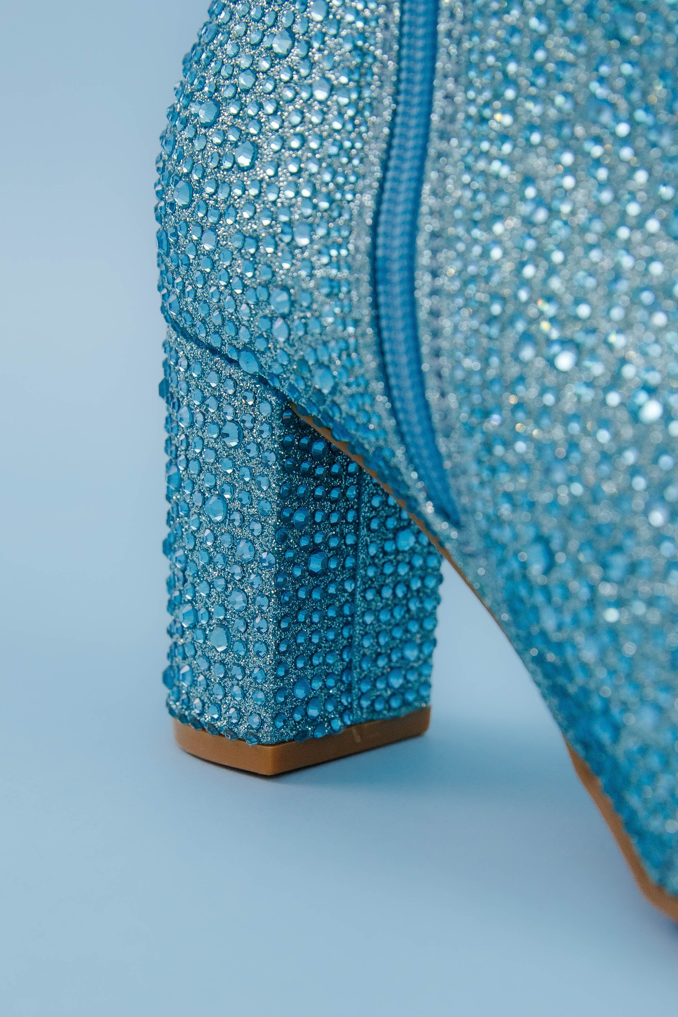 Garcelle Rhinestone Booties-Blue