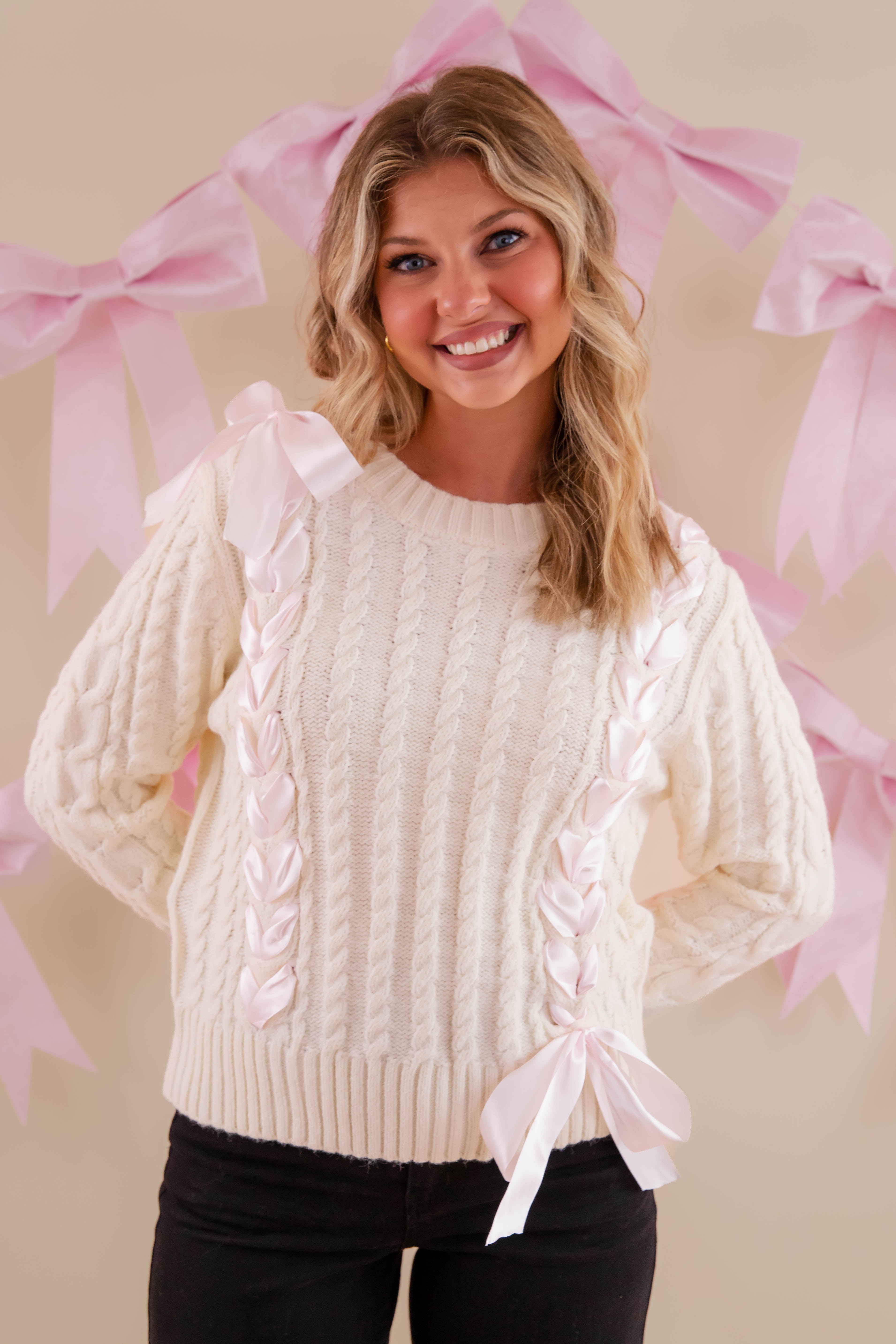 Tied To You Ribbon Sweater