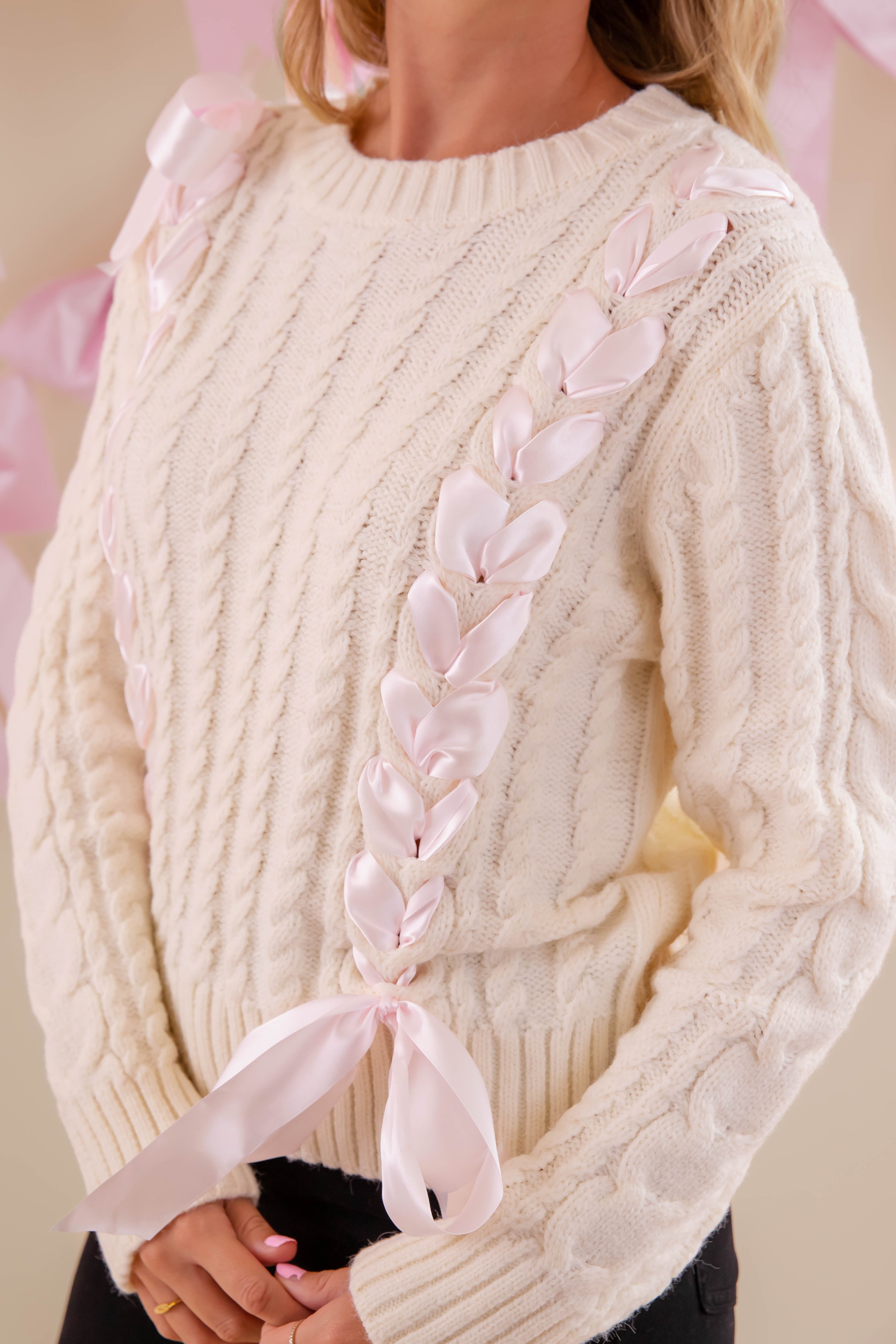 Tied To You Ribbon Sweater